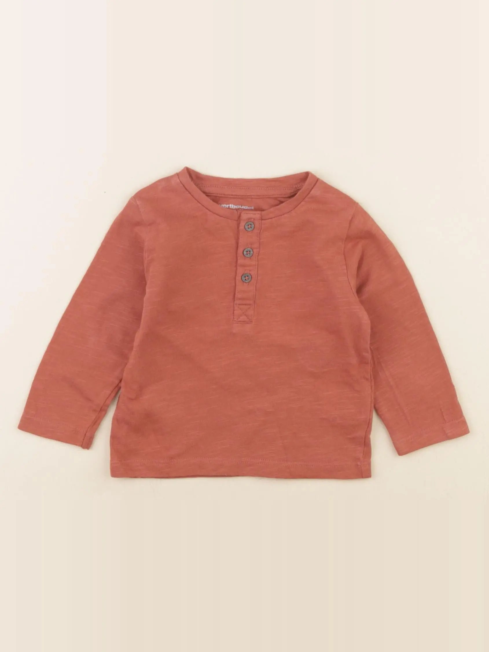 Vertbaudet - tee-shirt marron - 3 mois