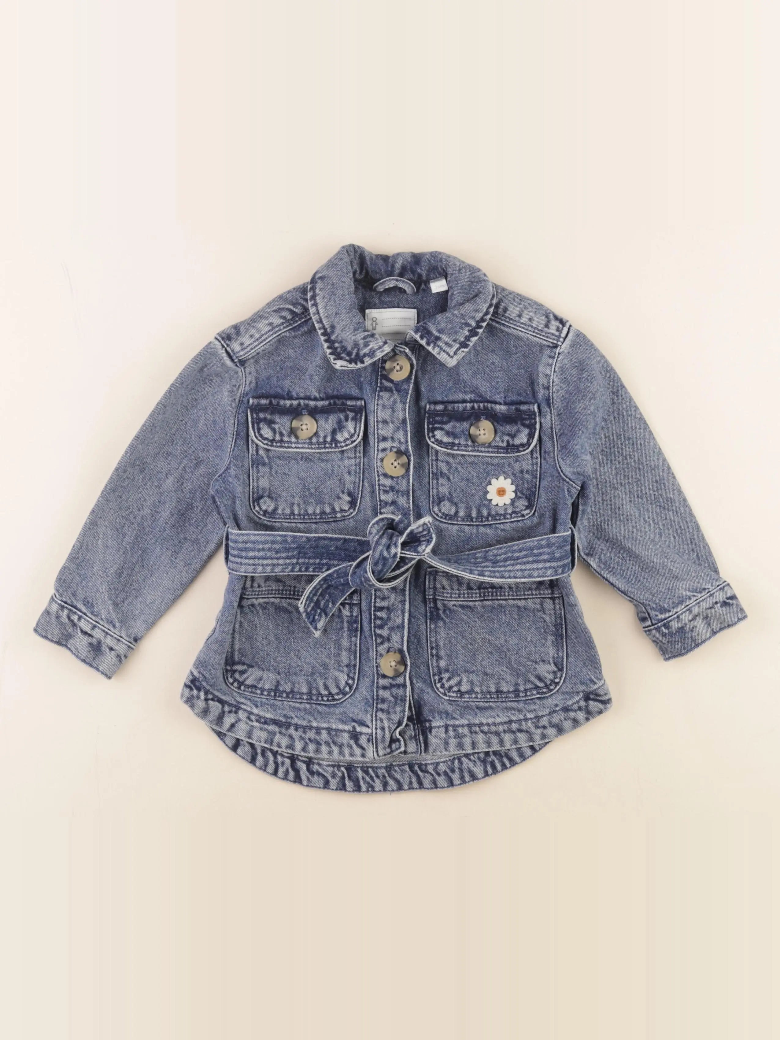 Vertbaudet - veste imprimé au dos bleu - 3 ans