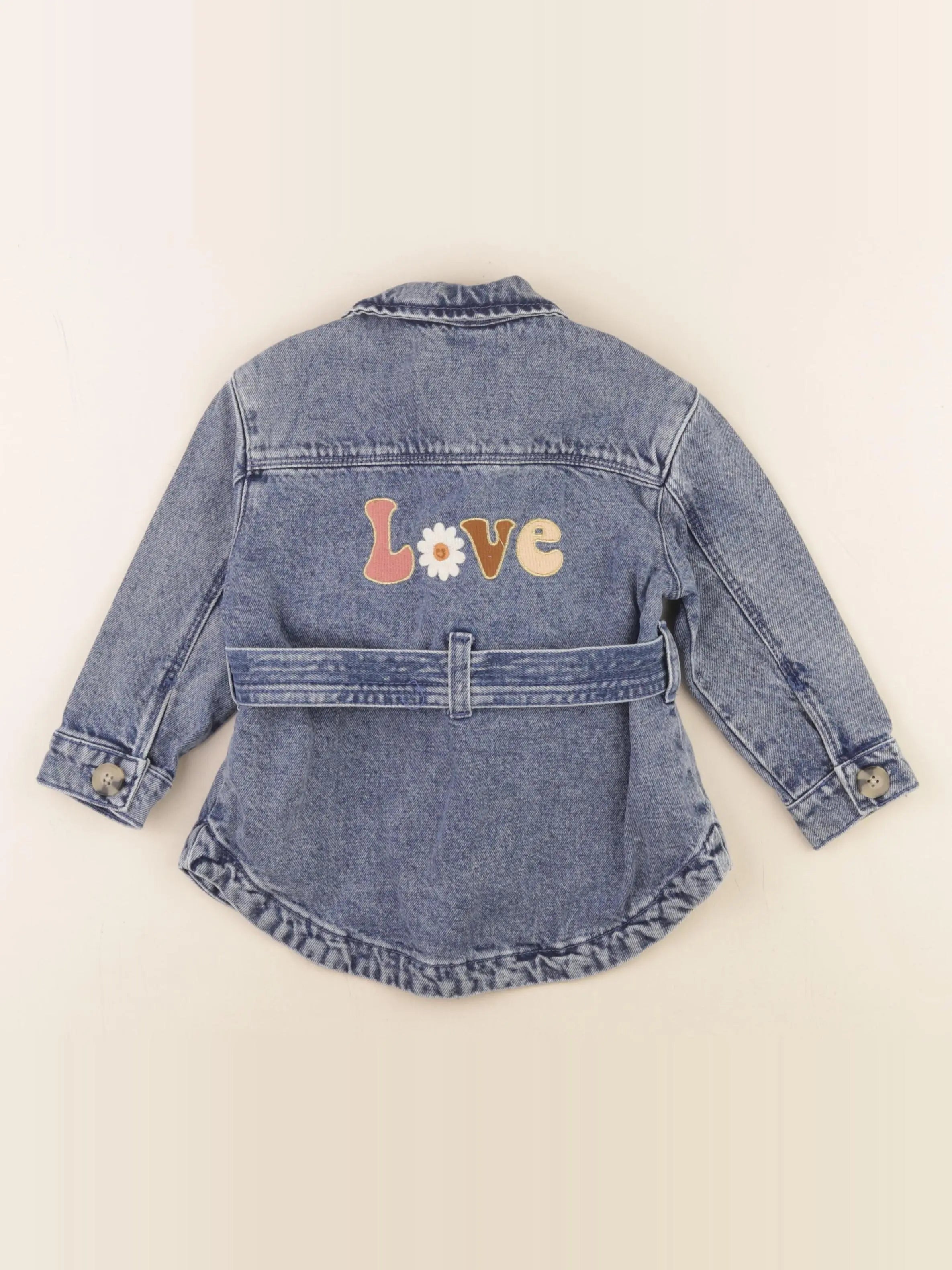 Vertbaudet - veste imprimé au dos bleu - 3 ans