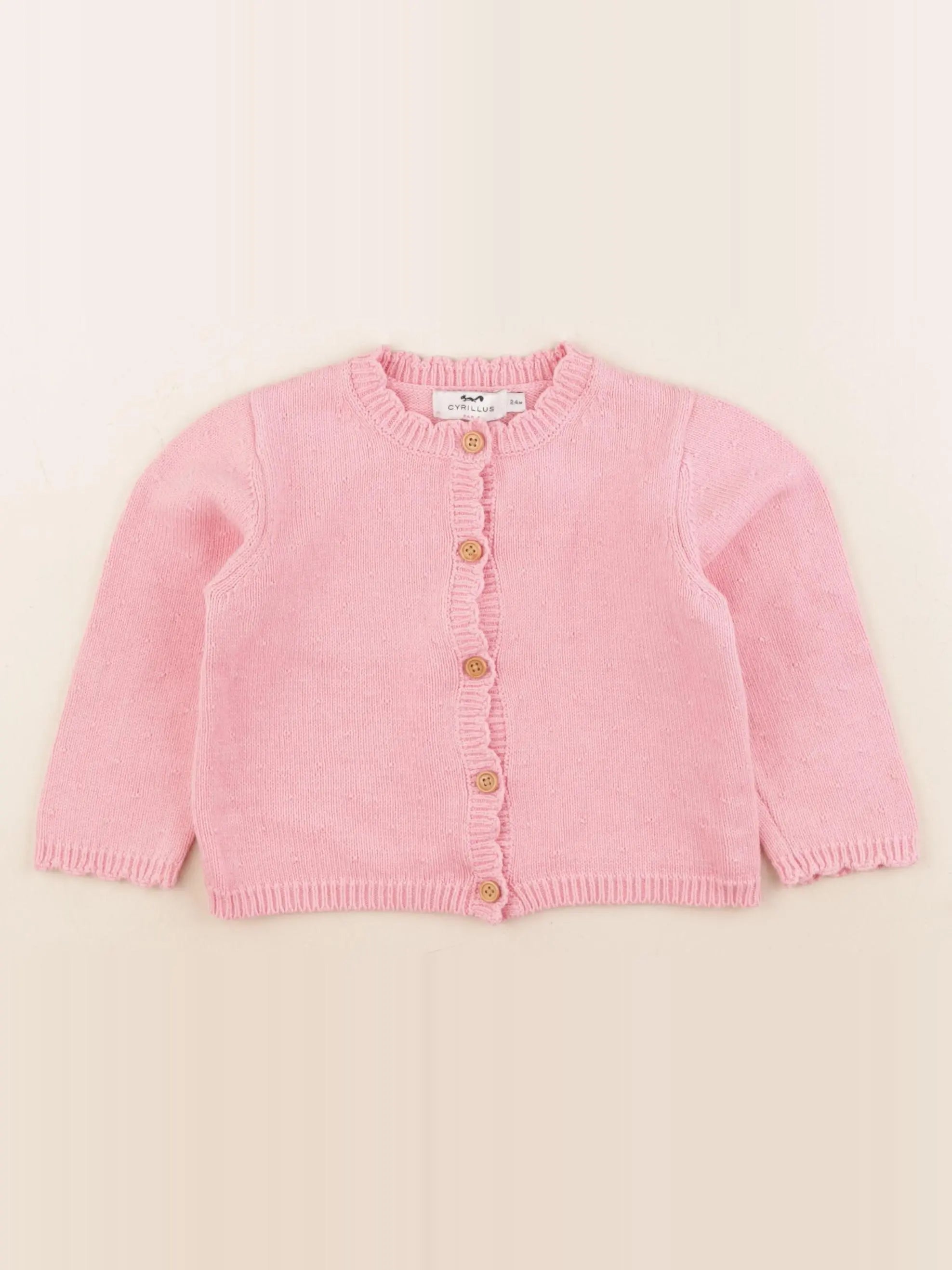 Cyrillus - gilet rose - 24 mois