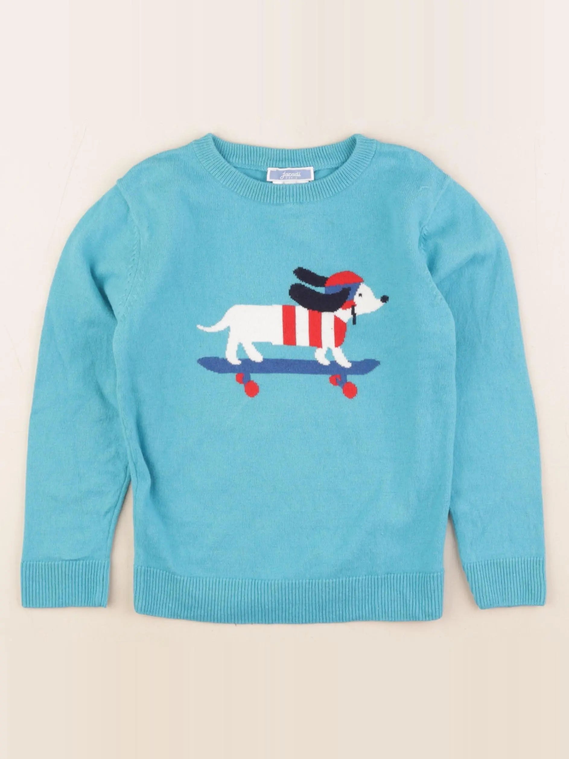 Jacadi - pull bleu - 6 ans