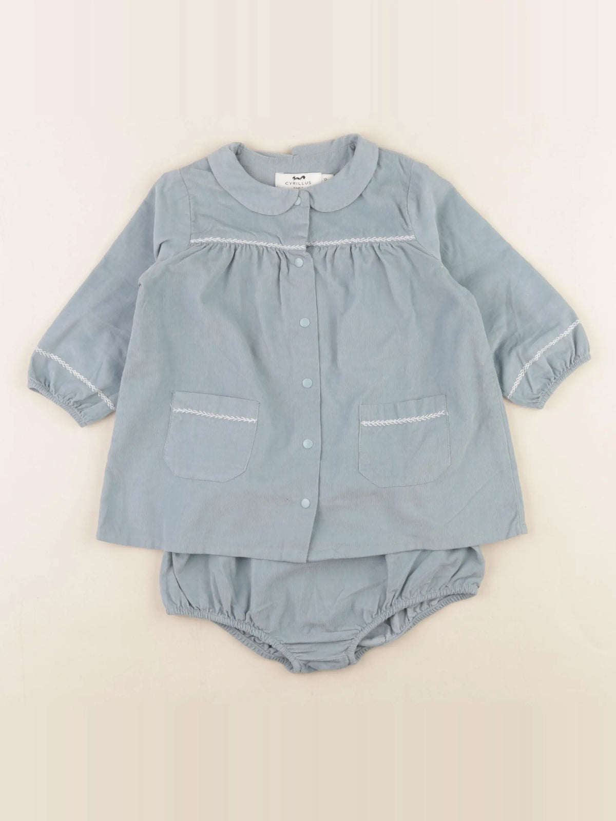 Cyrillus - robe bleu - 12 mois