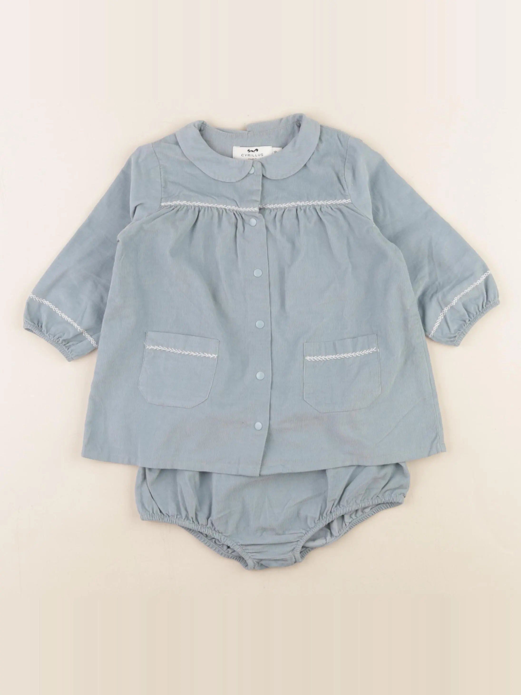 Cyrillus - robe bleu - 12 mois