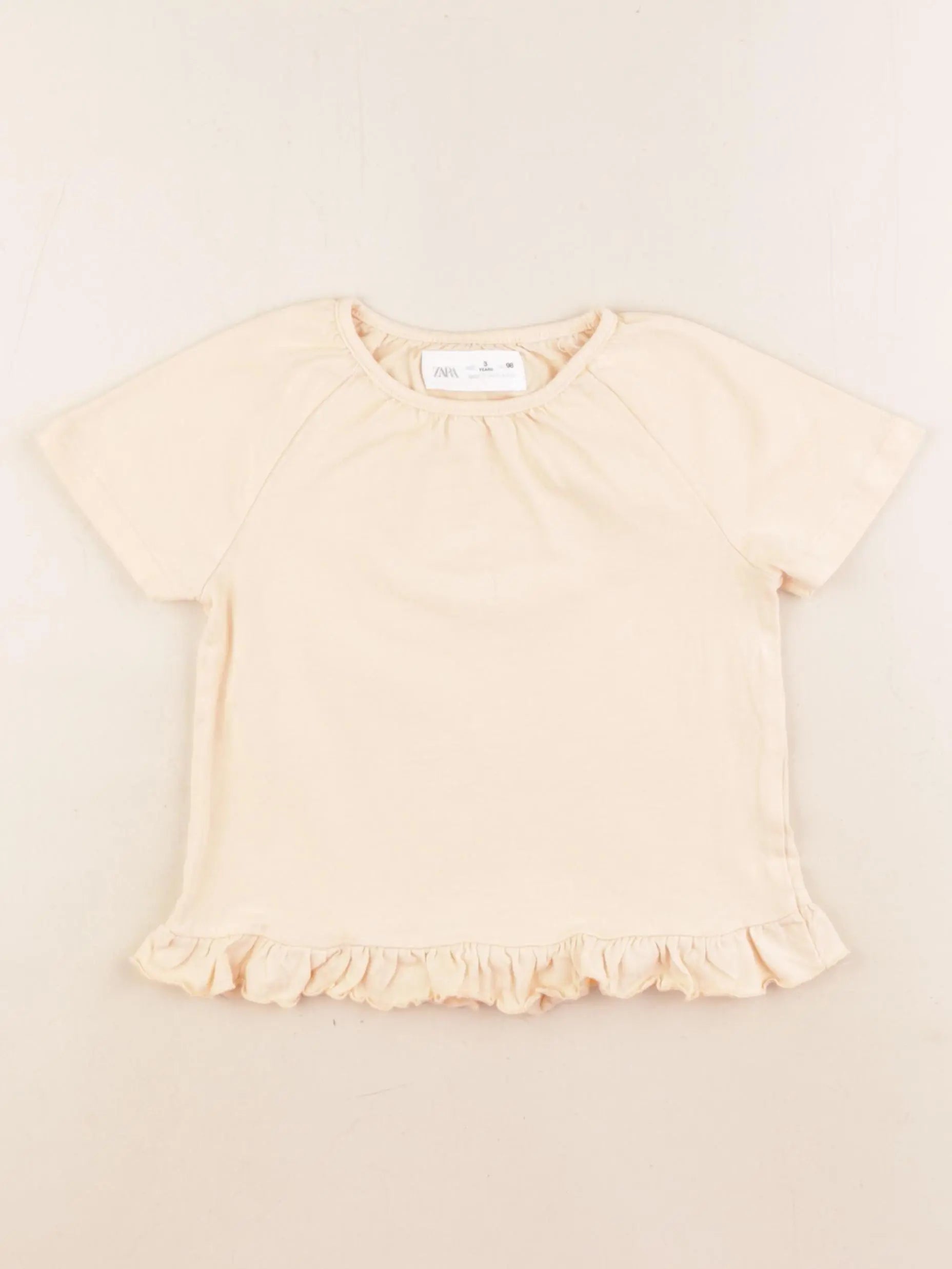 Zara - tee-shirt orange - 3 ans