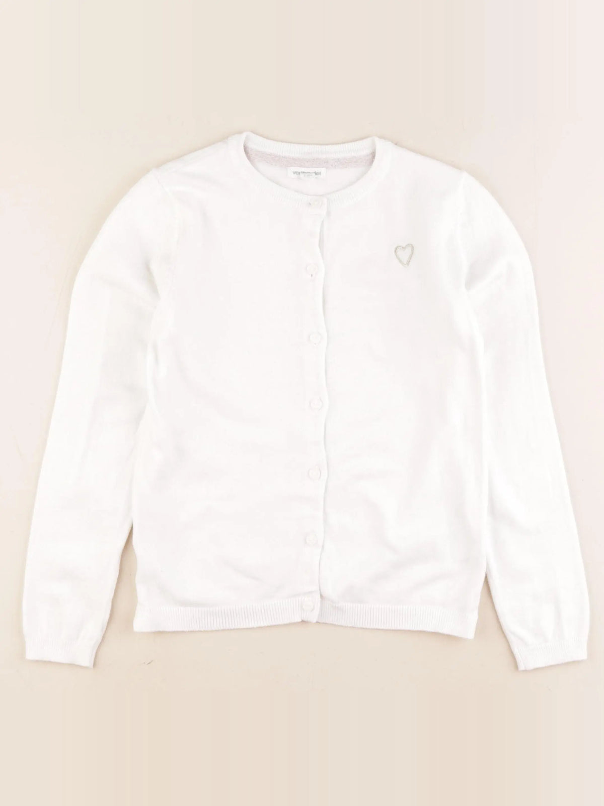 Vertbaudet - gilet blanc - 8 ans