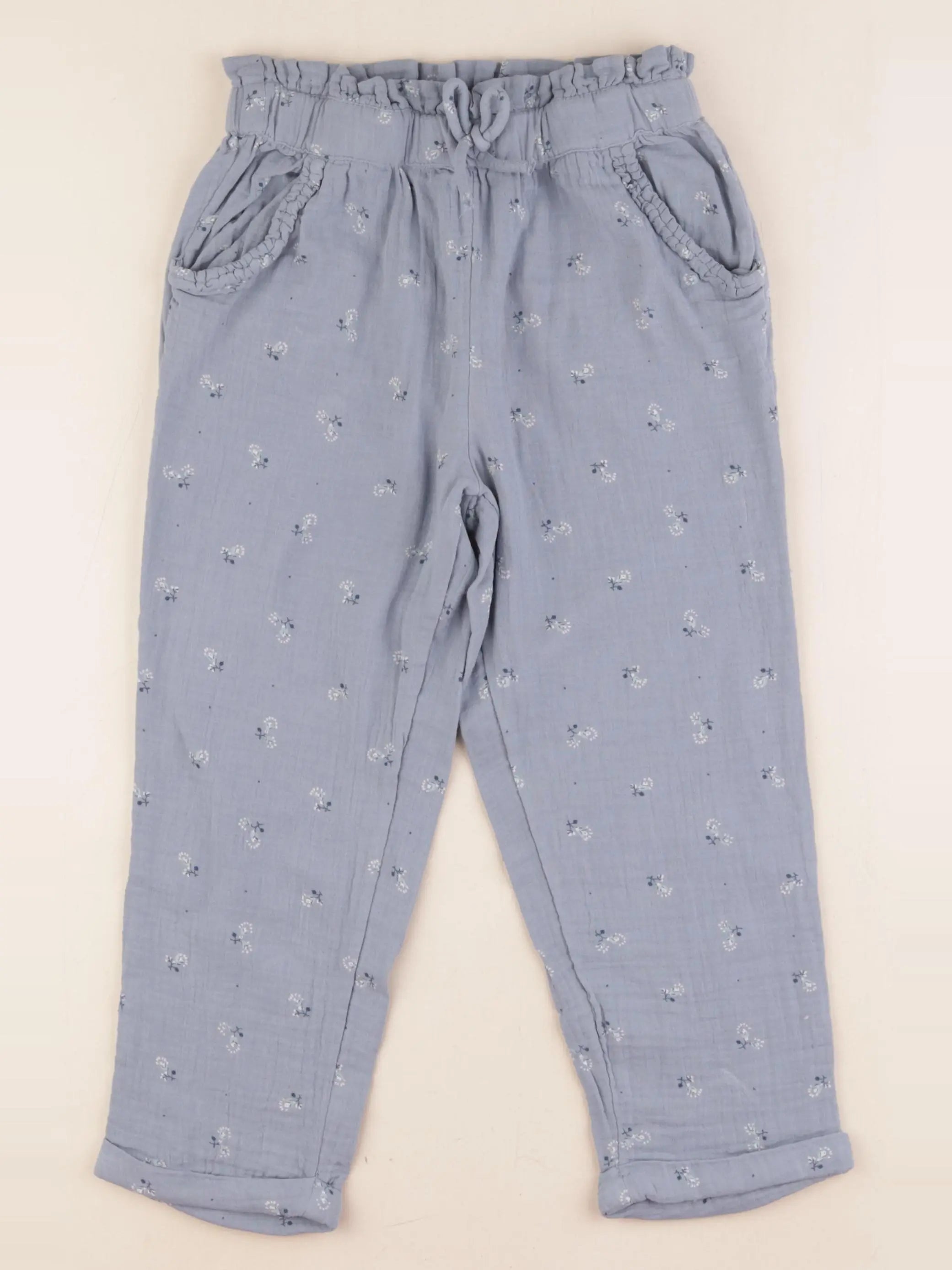 Vertbaudet - pantalon bleu - 8 ans