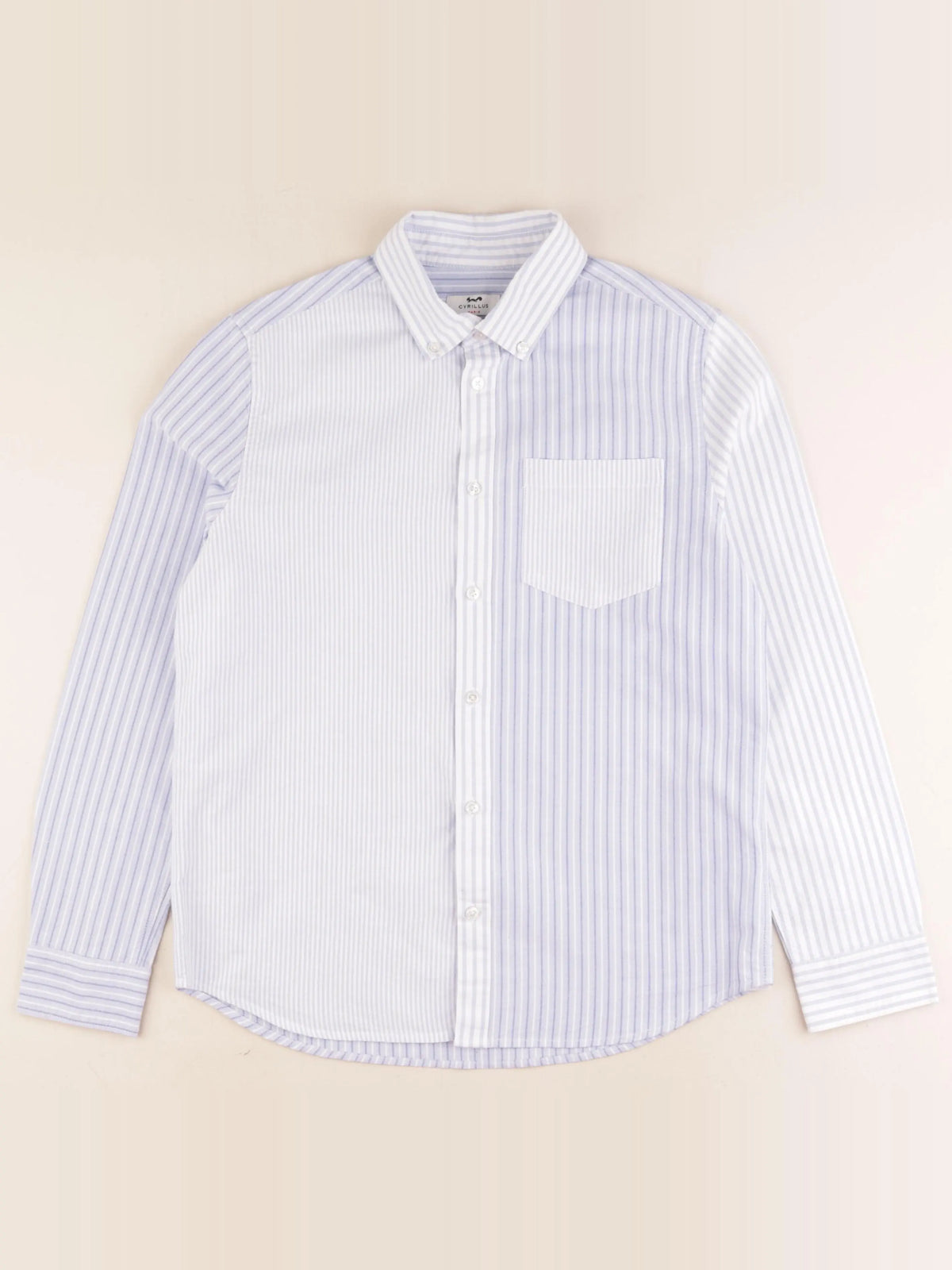 Cyrillus - chemise blanc, bleu - 14 ans