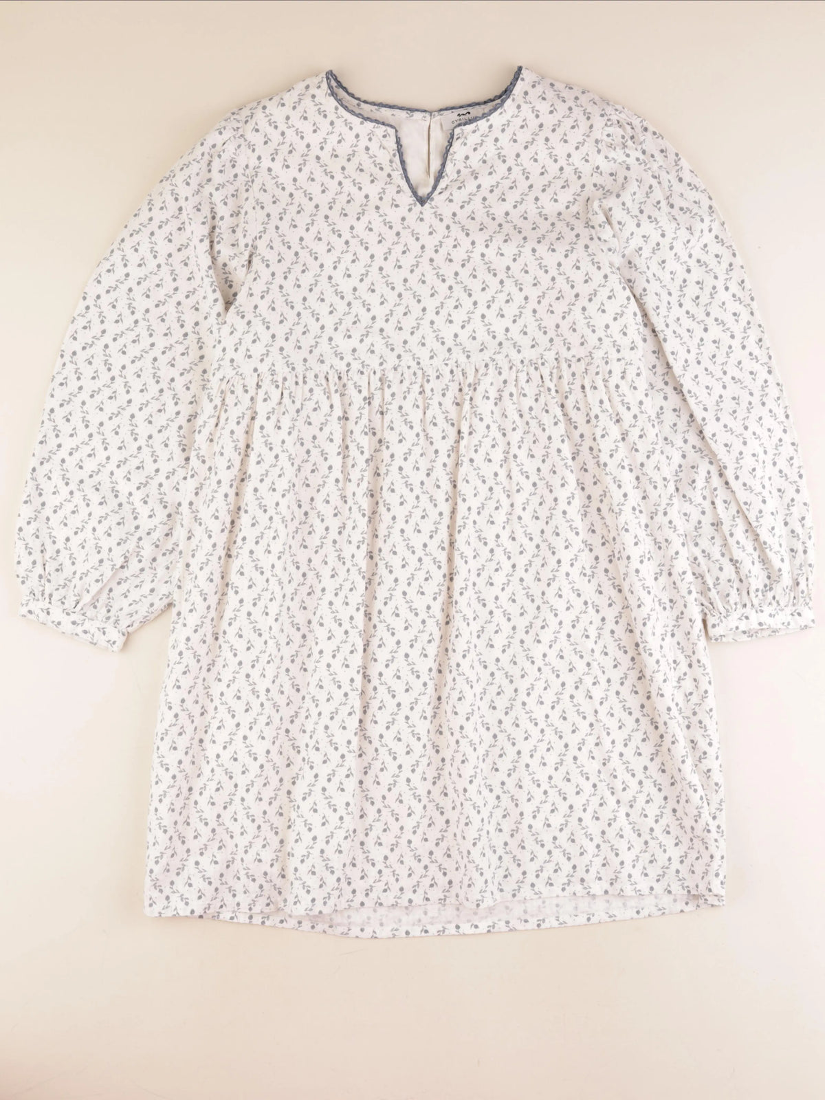 Cyrillus - robe blanc, bleu - 14 ans