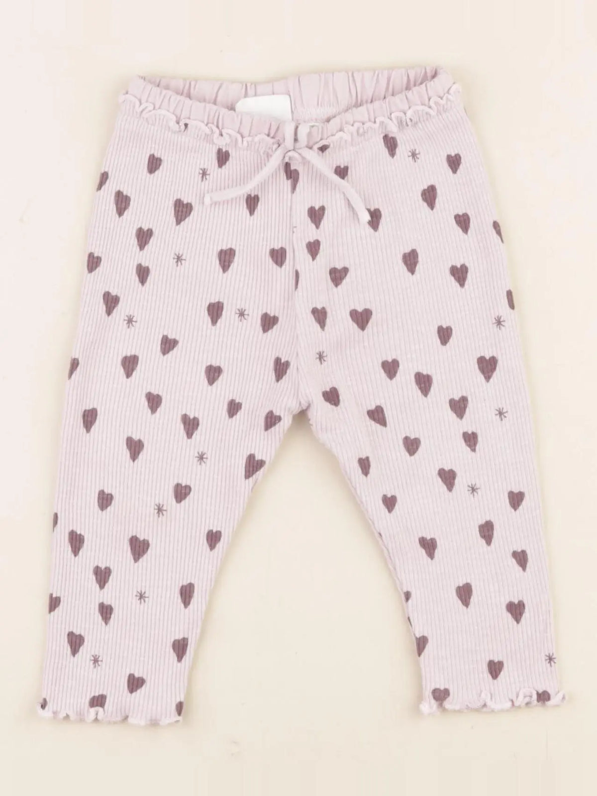 Zara - legging violet - 6/9 mois