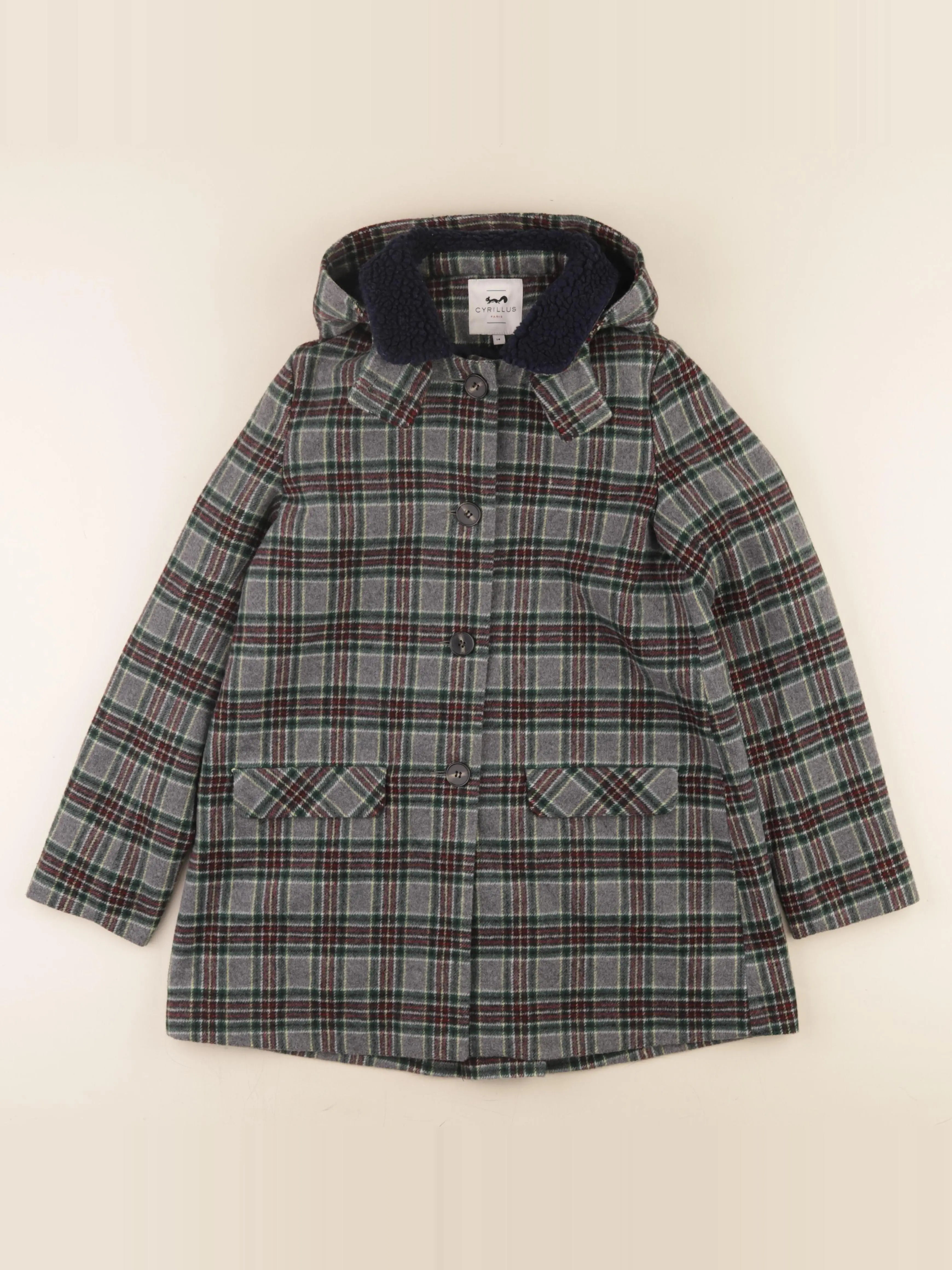 Cyrillus - manteau multicolore - 14 ans