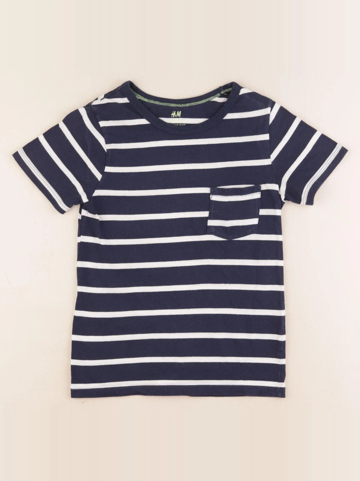 H&M - tee-shirt bleu - 6/8 ans