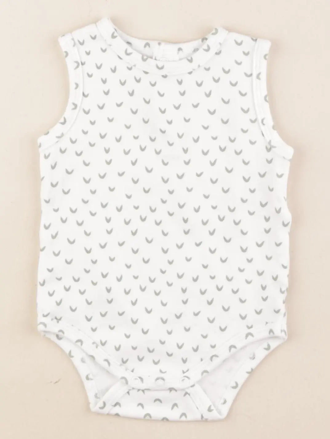 Vertbaudet - body blanc, vert - 9 mois