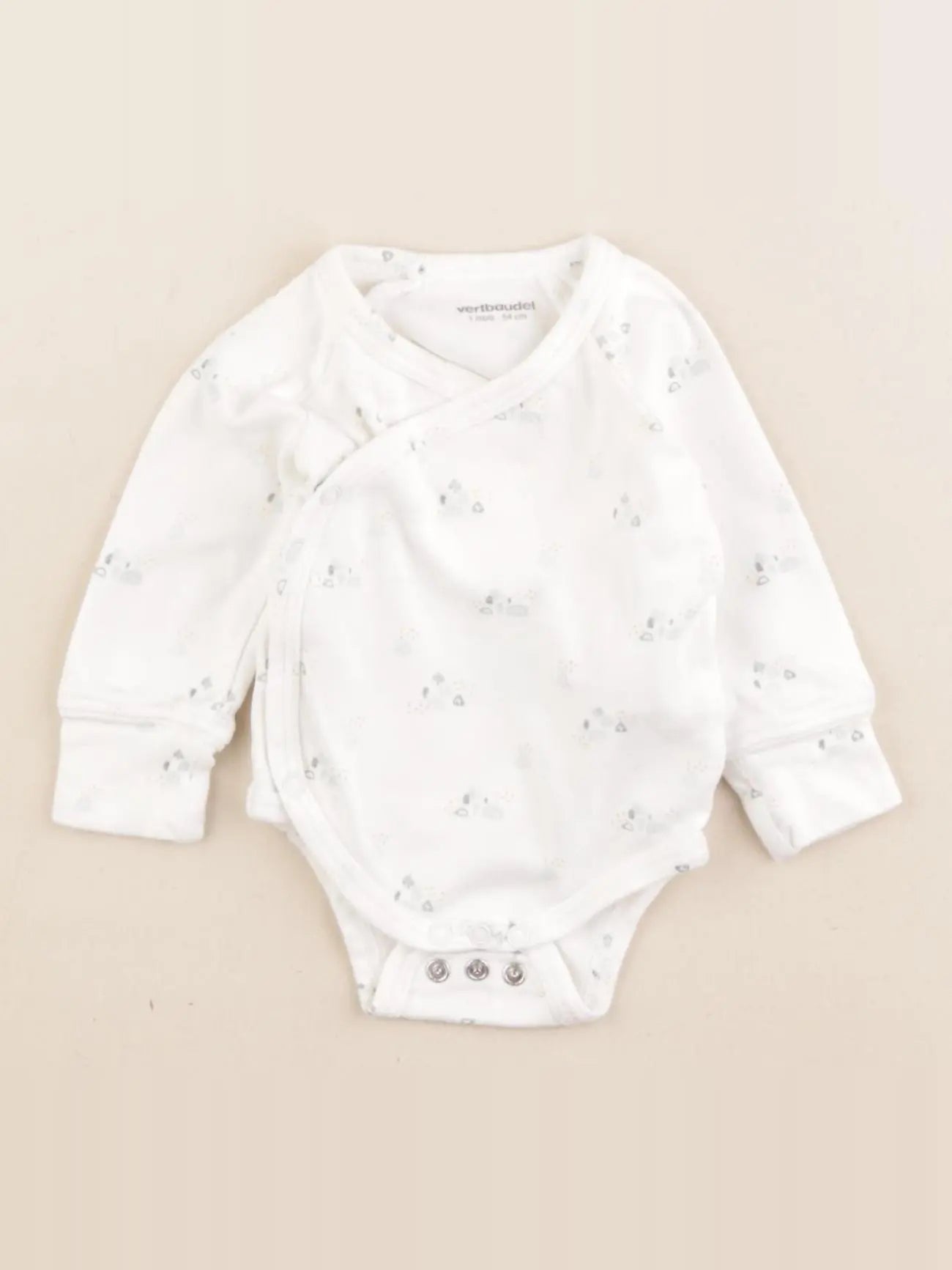 Vertbaudet - body blanc - 1 mois