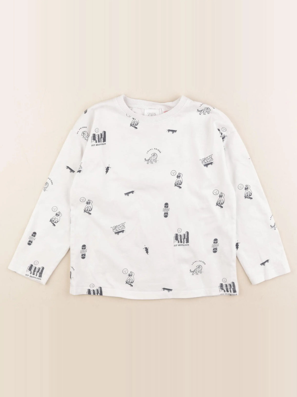Zara - tee-shirt blanc - 3/4 ans