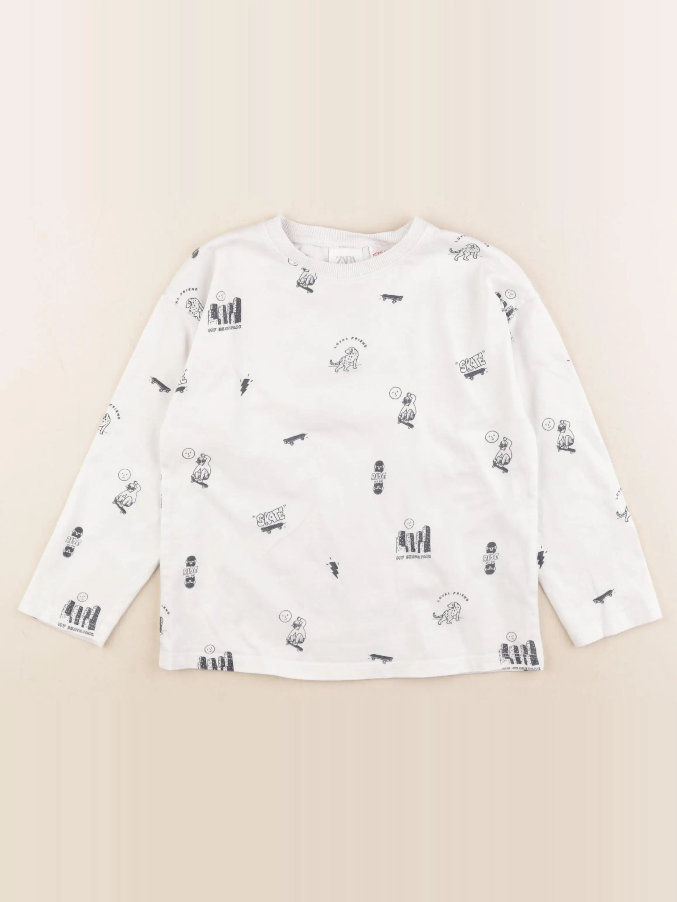 Zara - tee-shirt blanc - 3/4 ans