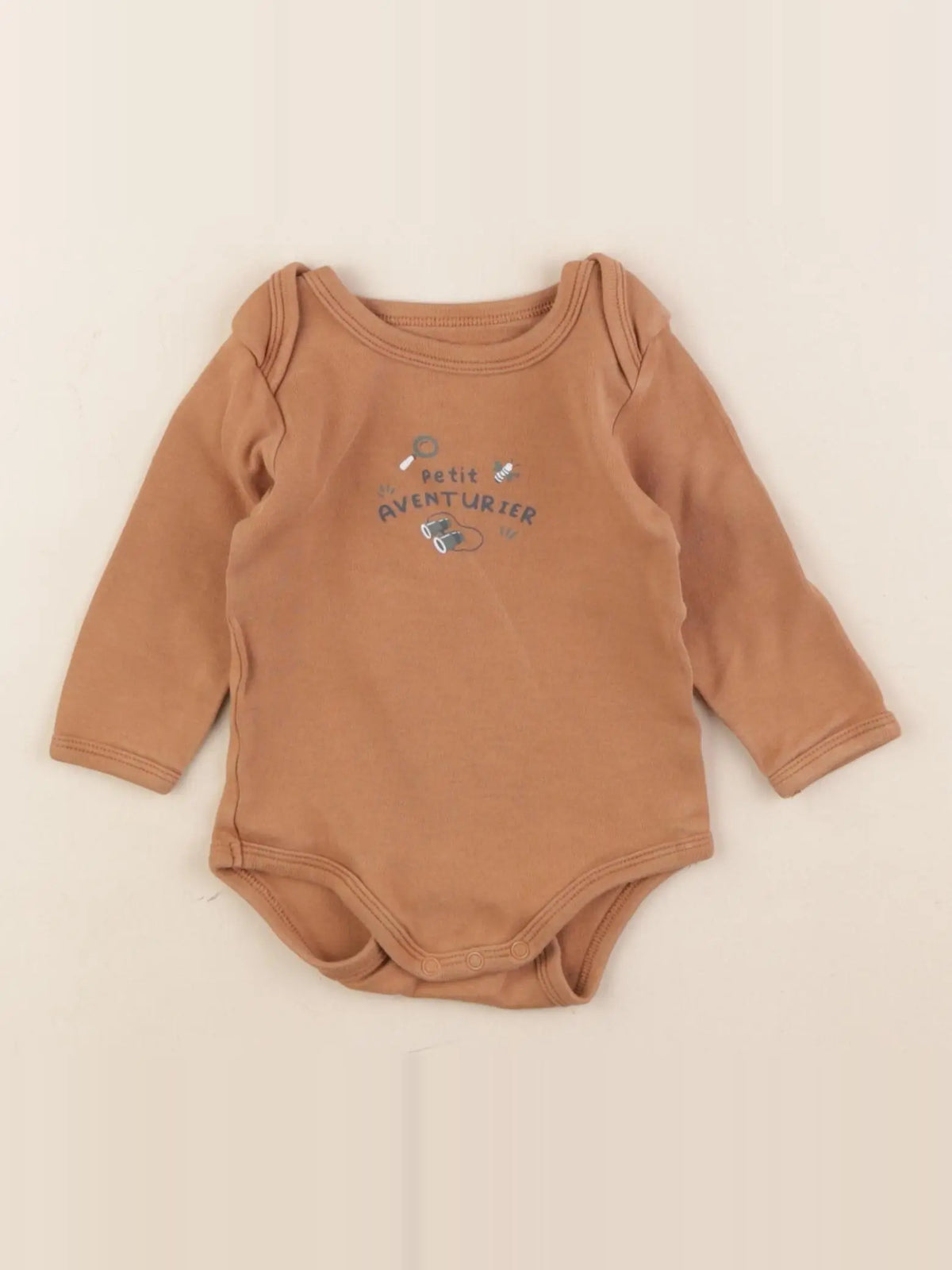 Vertbaudet - body marron - 6 mois