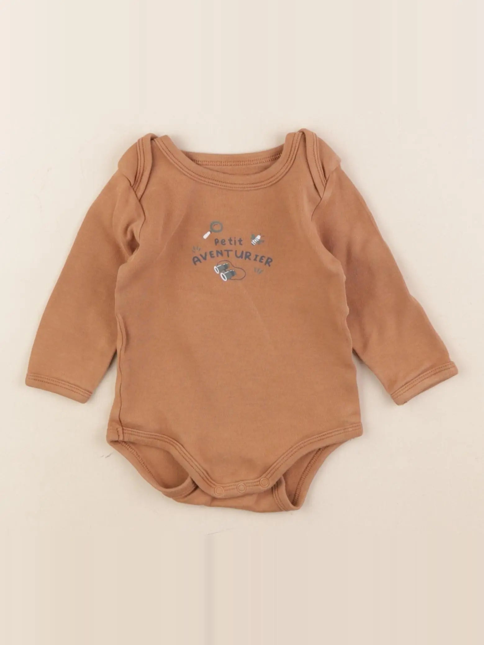 Vertbaudet - body marron - 6 mois