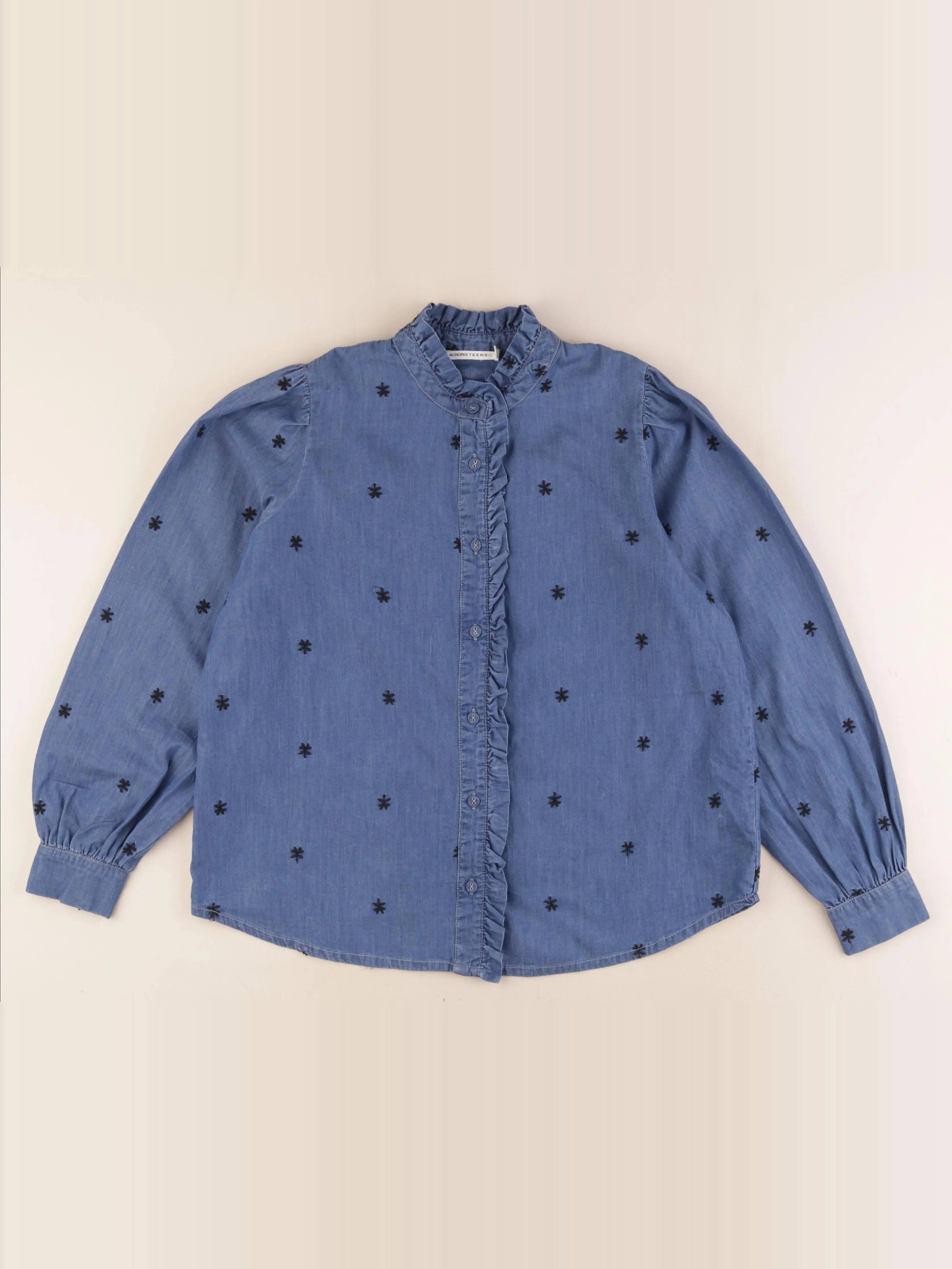 Monoprix - blouse bleu - 12 ans