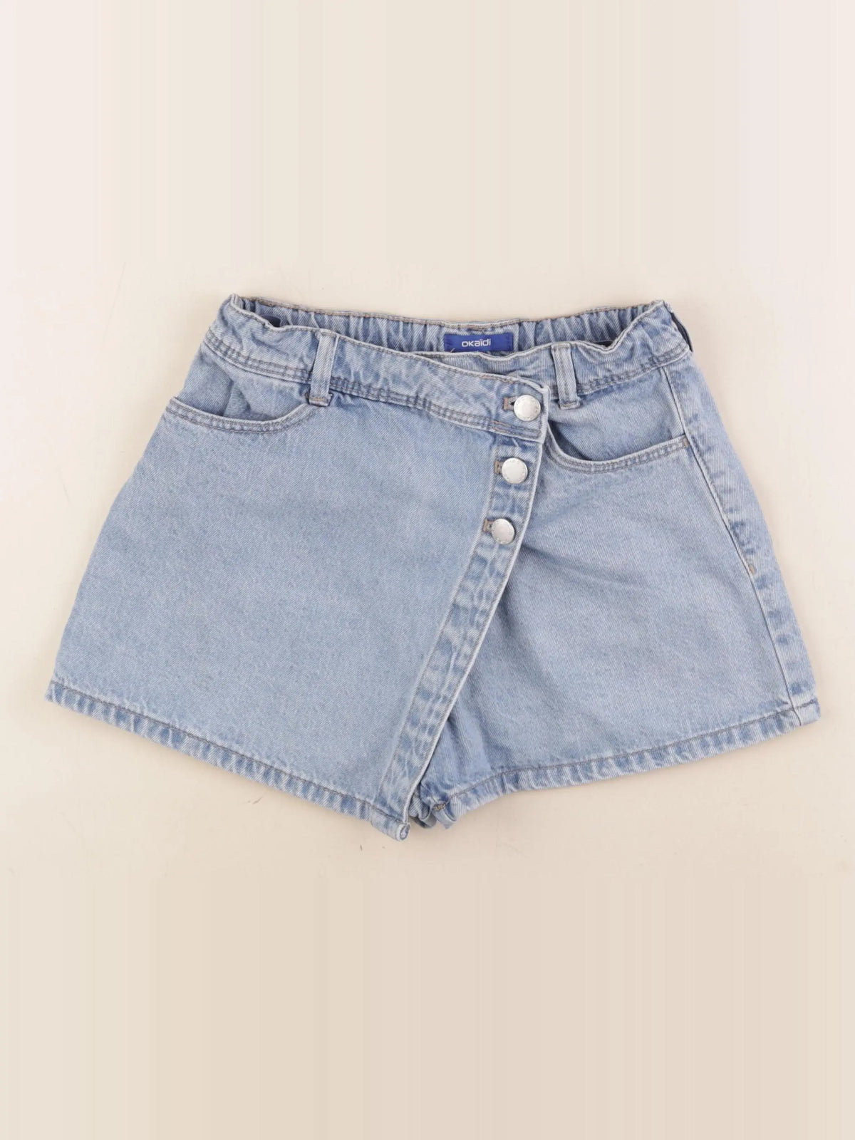Okaidi - jupe short bleu - 10 ans