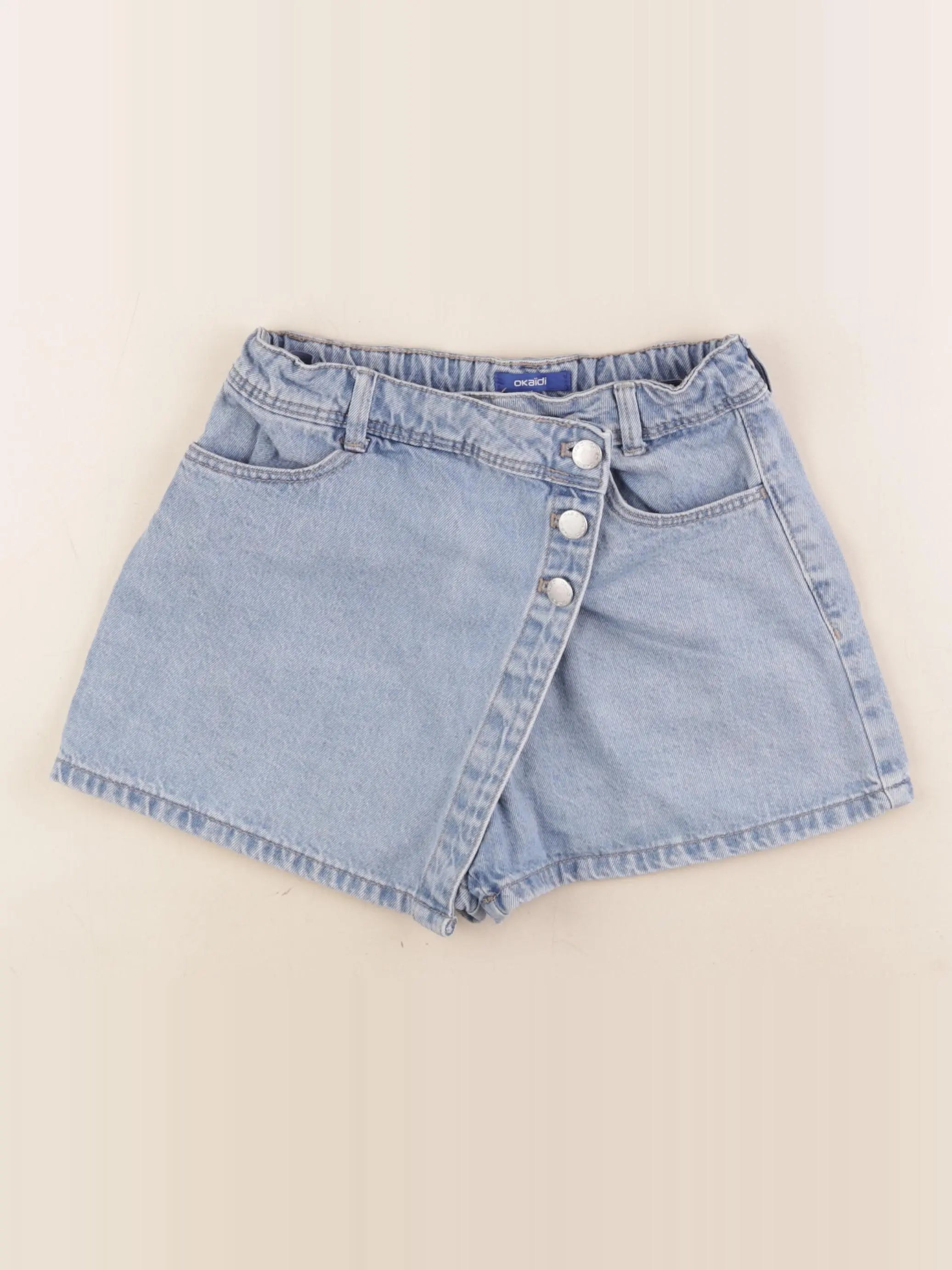Okaidi - jupe short bleu - 10 ans