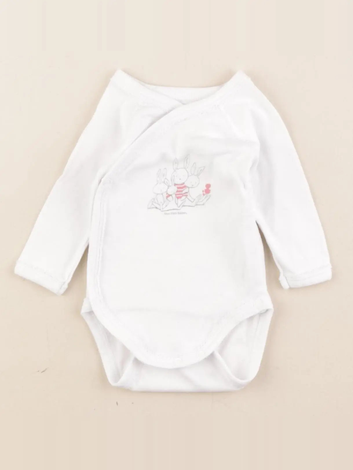 Petit Bateau - body blanc - 1 mois