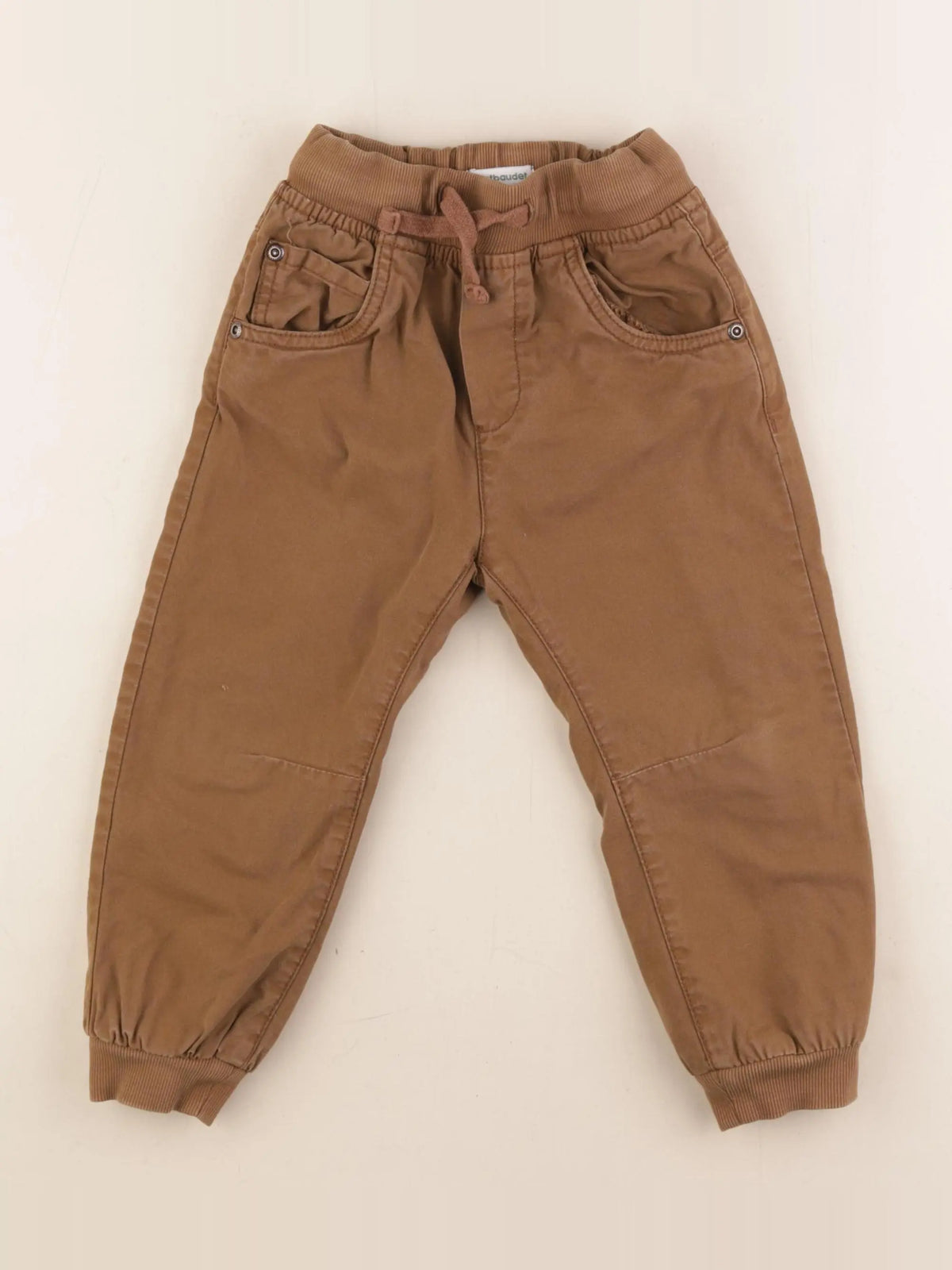 Vertbaudet - pantalon doublé marron - 4 ans