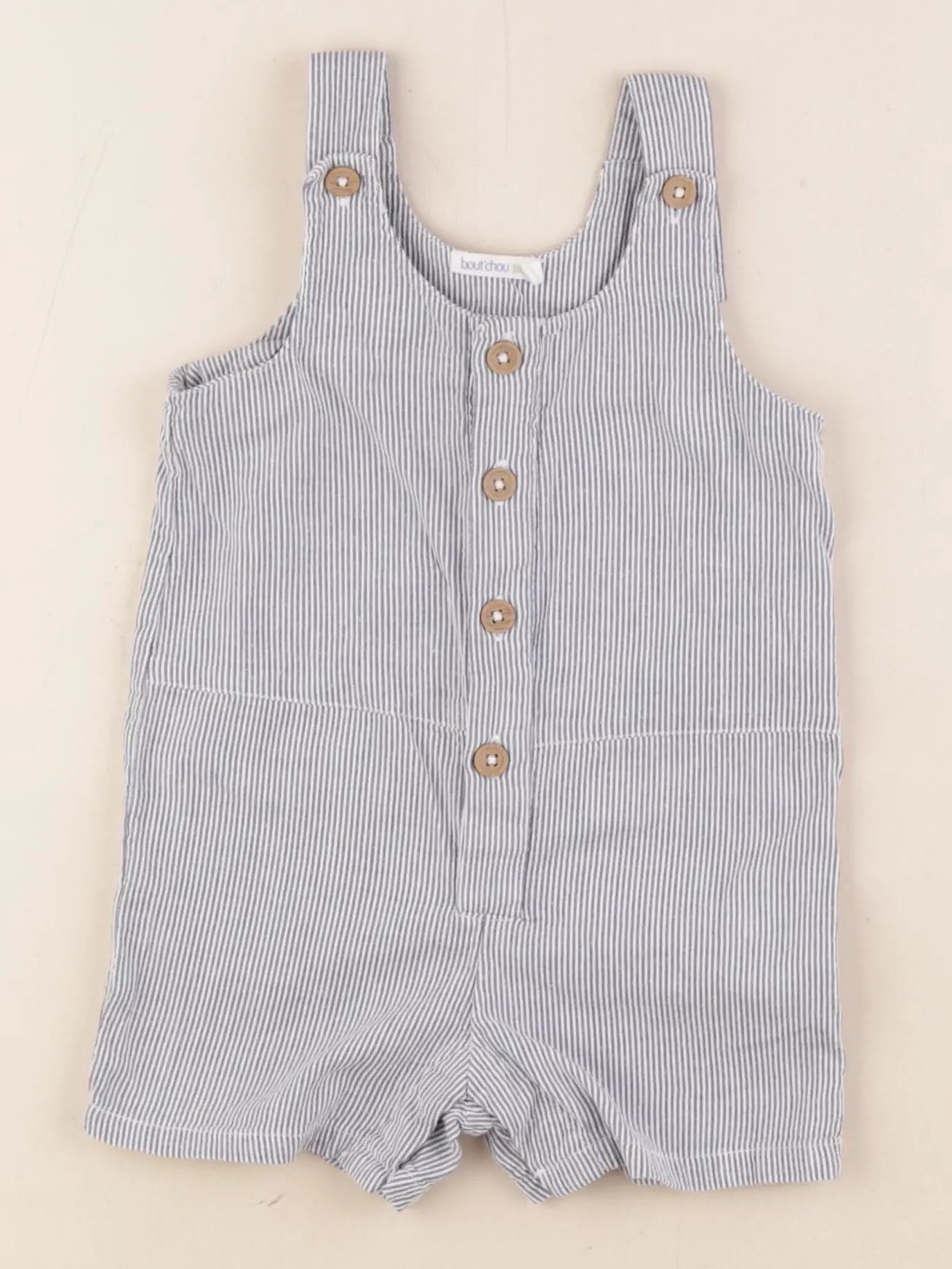Boutchou - salopette bleu, blanc - 12 mois