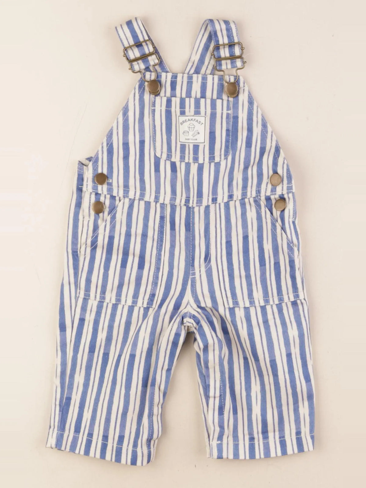 Boutchou - salopette bleu, blanc - 6 mois