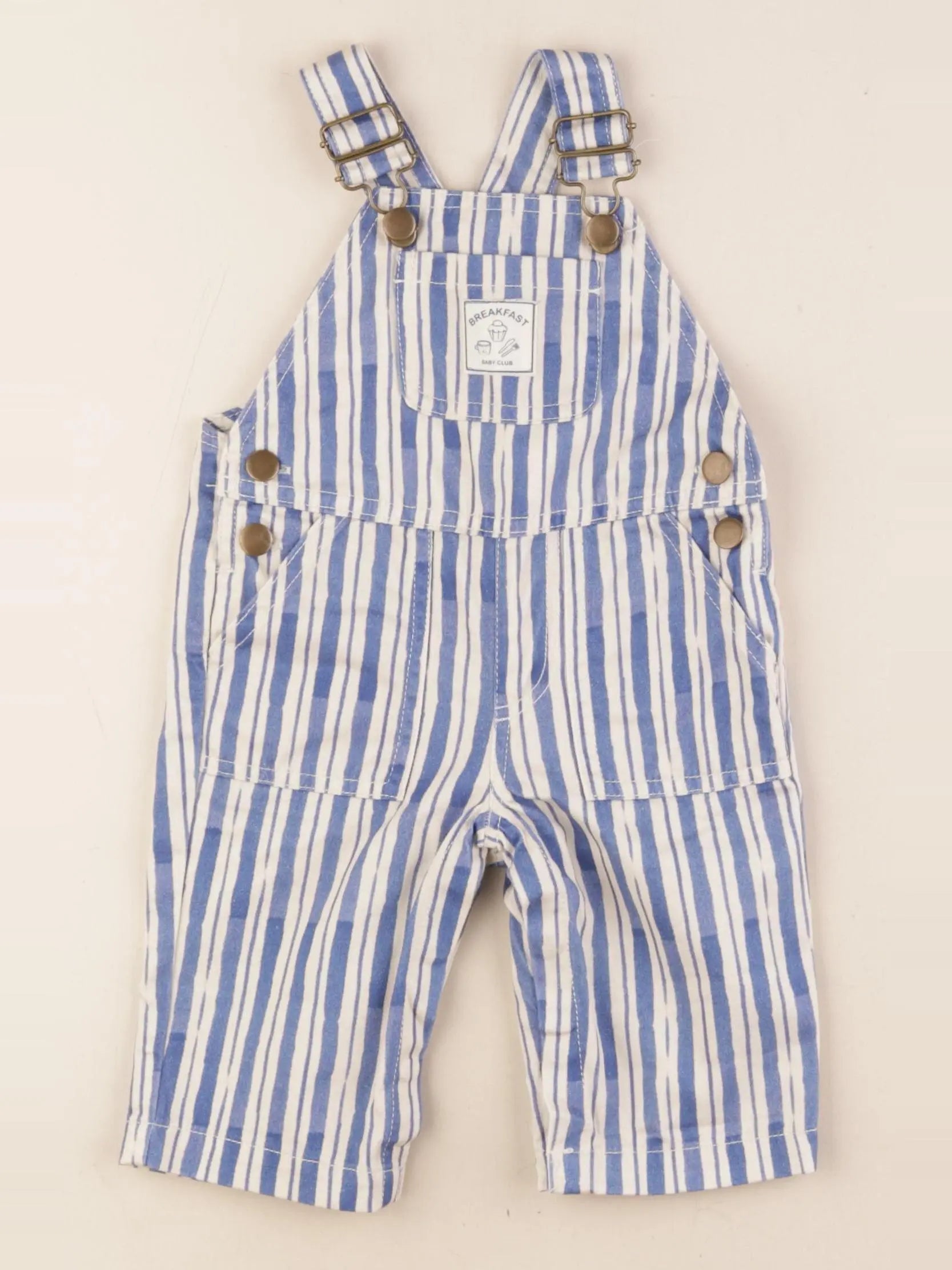 Boutchou - salopette bleu, blanc - 6 mois