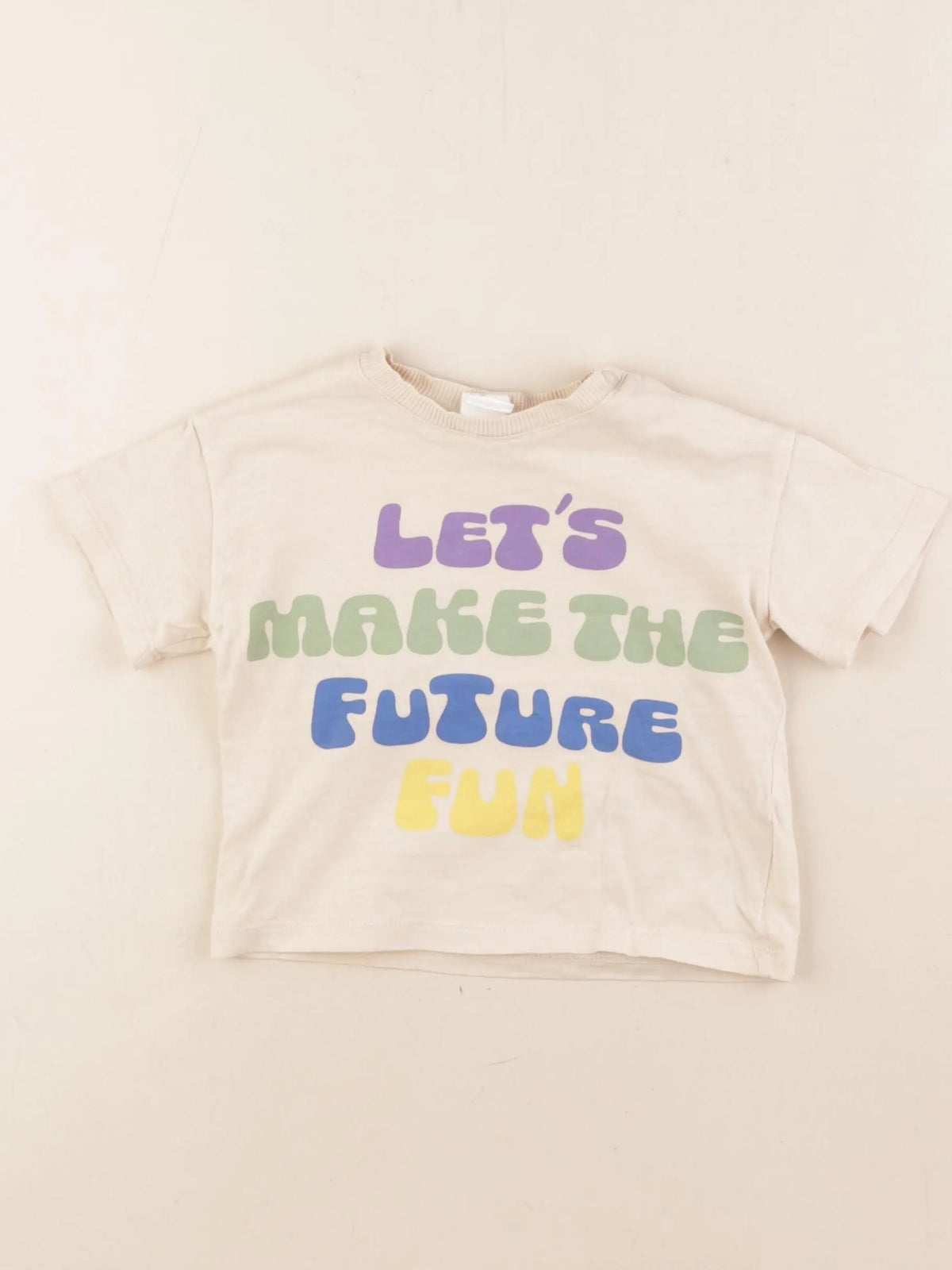 H&M - tee-shirt beige - 6/9 mois