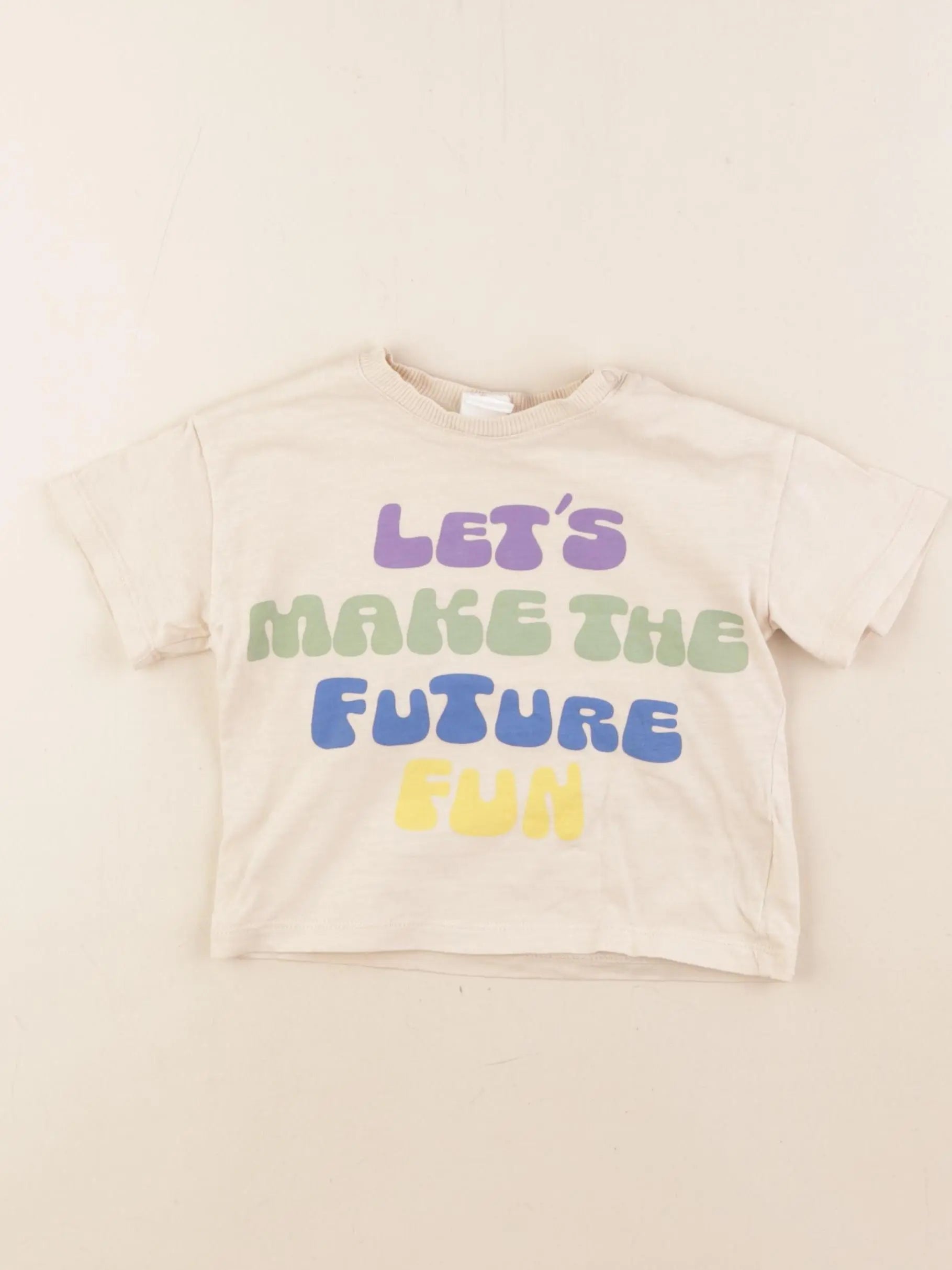 H&M - tee-shirt beige - 6/9 mois