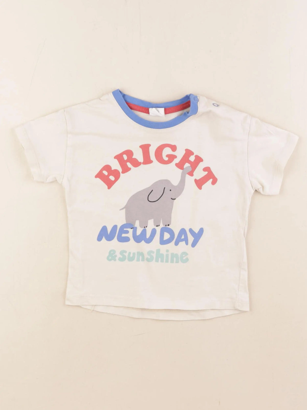 H&M - tee-shirt beige - 6/9 mois