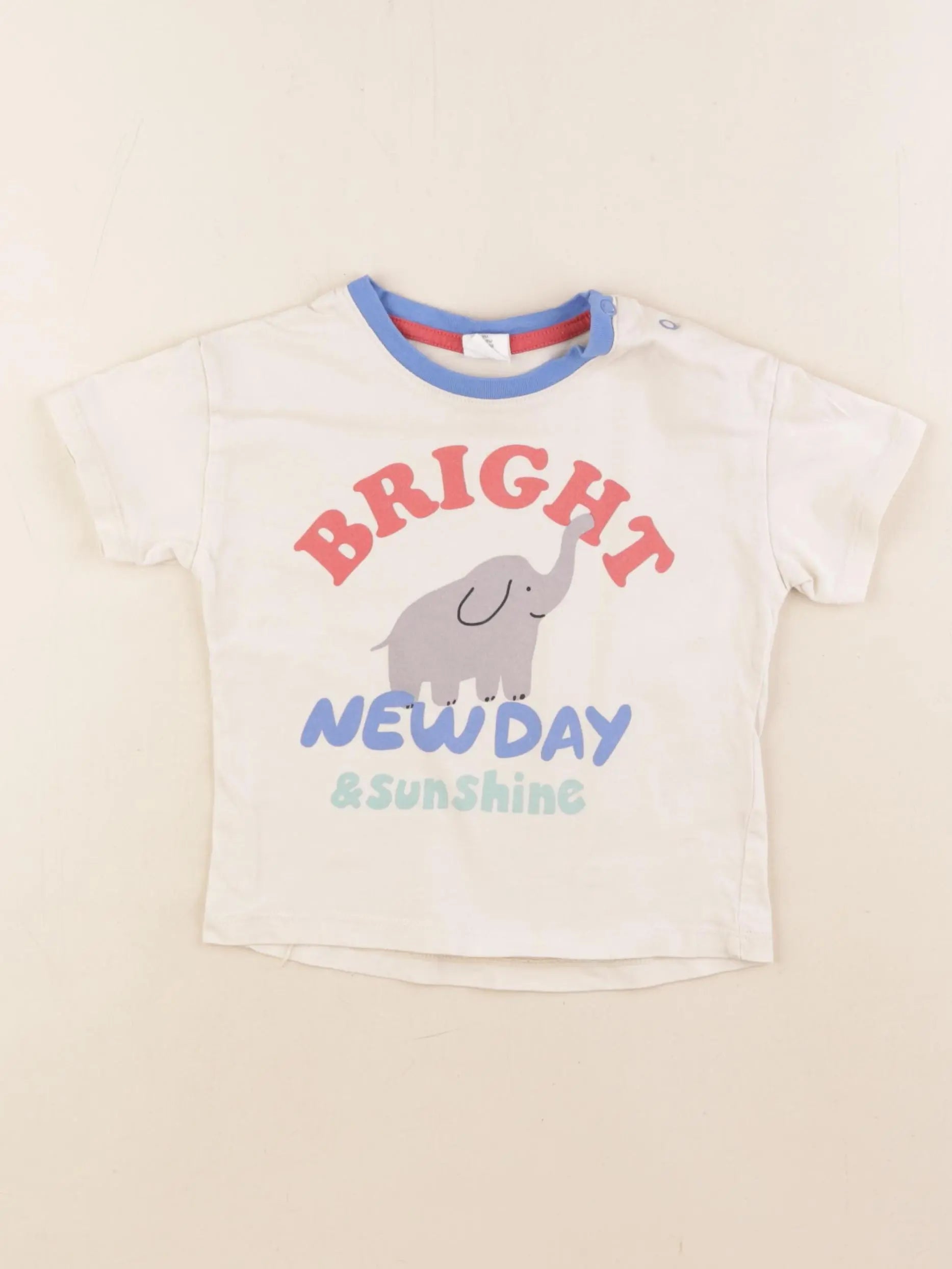 H&M - tee-shirt beige - 6/9 mois