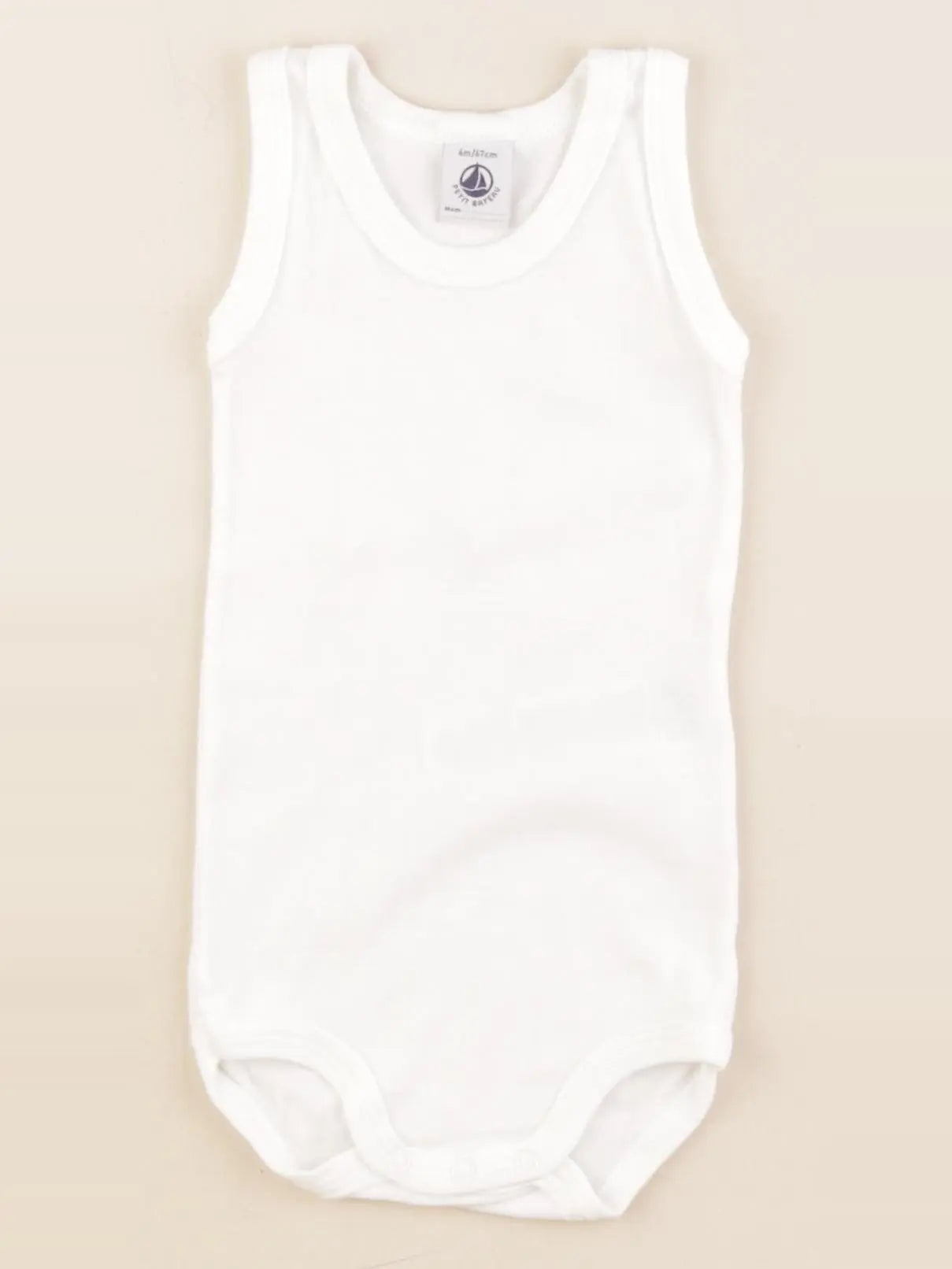 Petit Bateau - body blanc - 6 mois