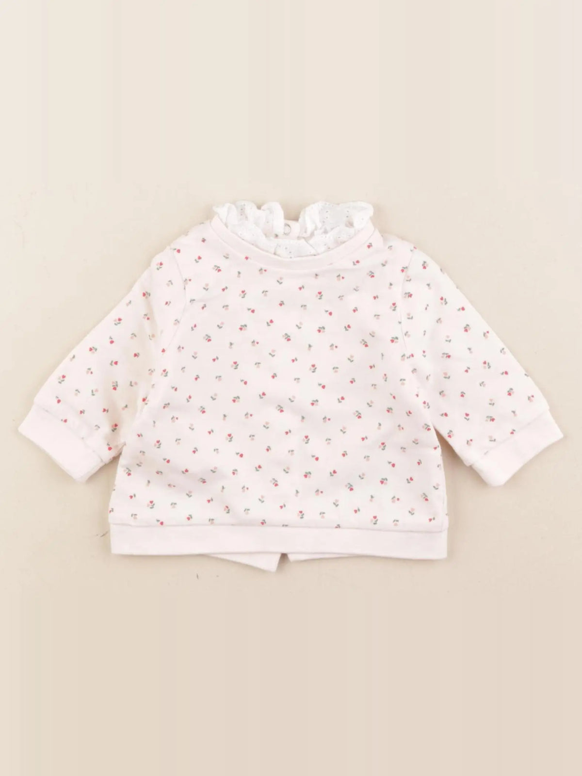 Vertbaudet - sweat rose - 3 mois