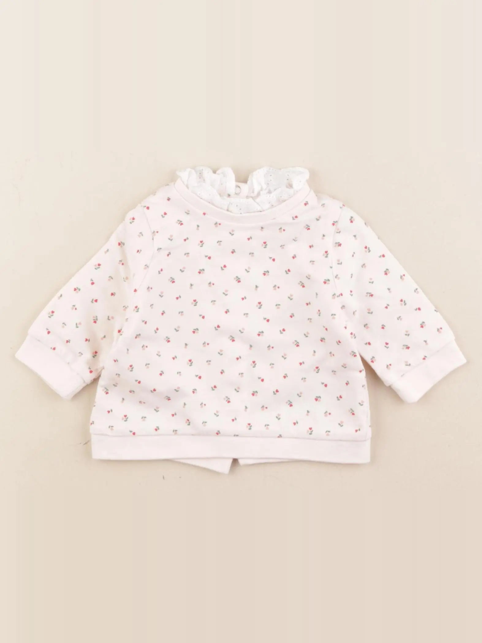 Vertbaudet - sweat rose - 3 mois