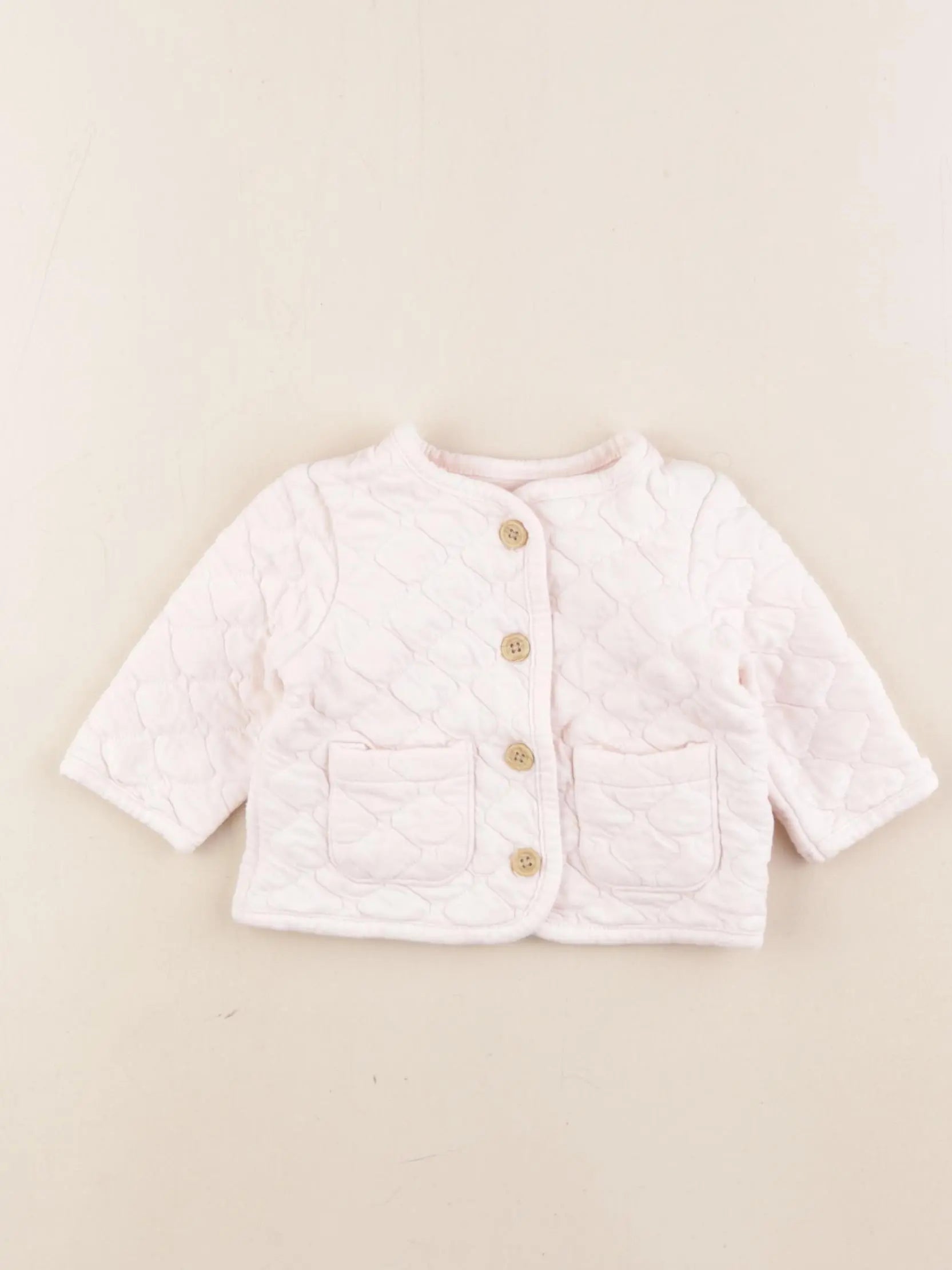 Vertbaudet - gilet rose - 1 mois