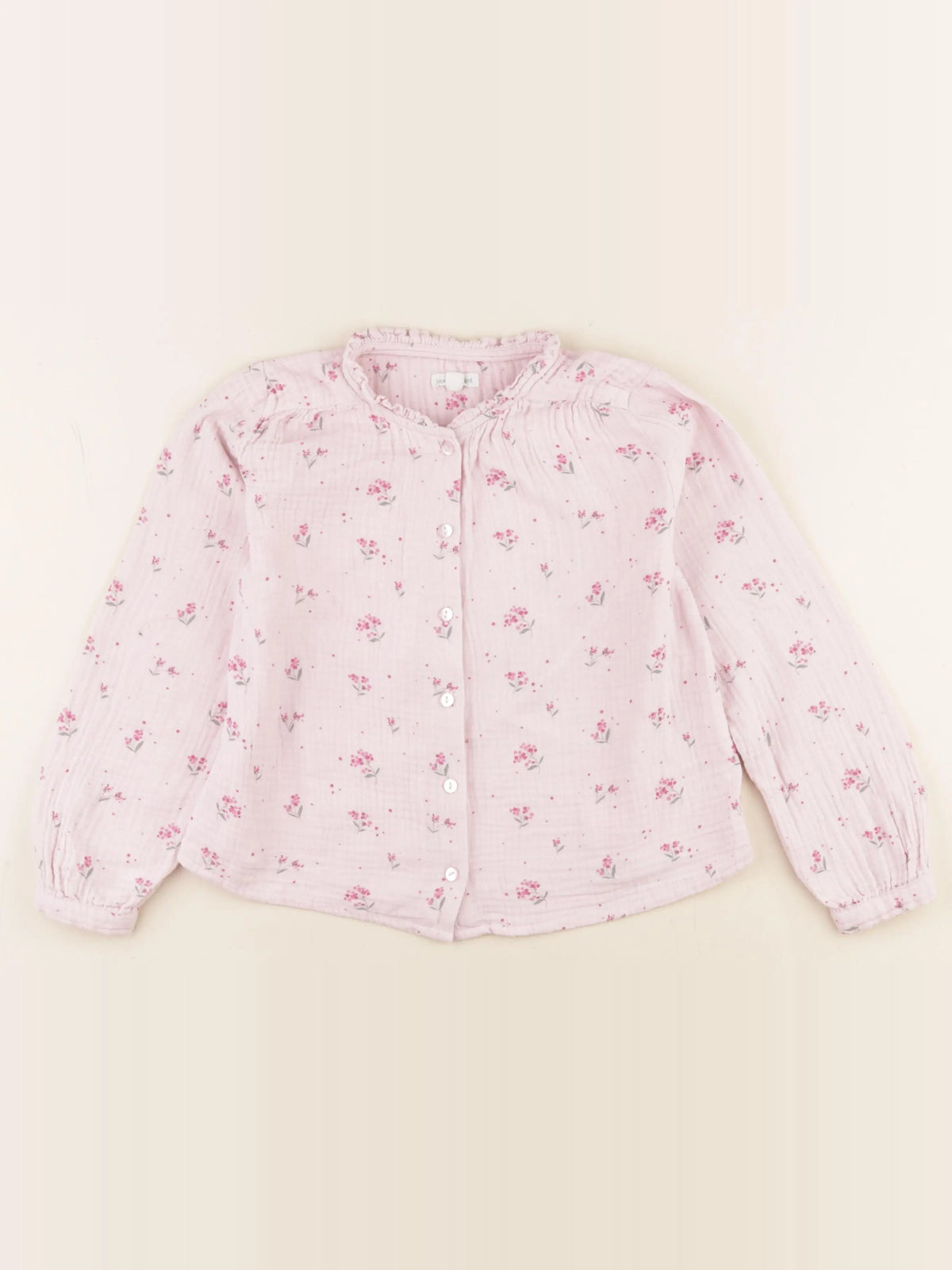 Vertbaudet - blouse rose - 7 ans