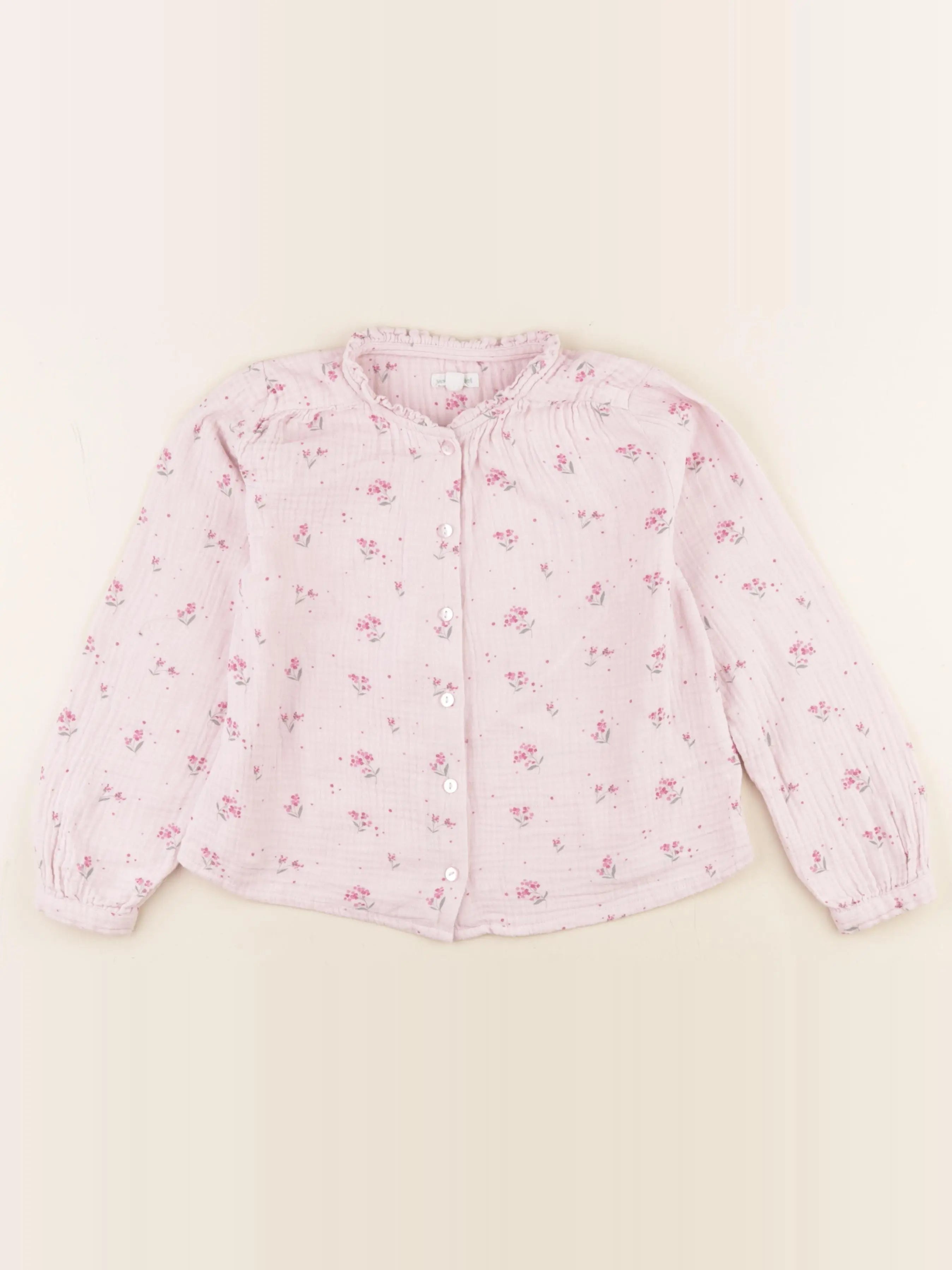 Vertbaudet - blouse rose - 7 ans