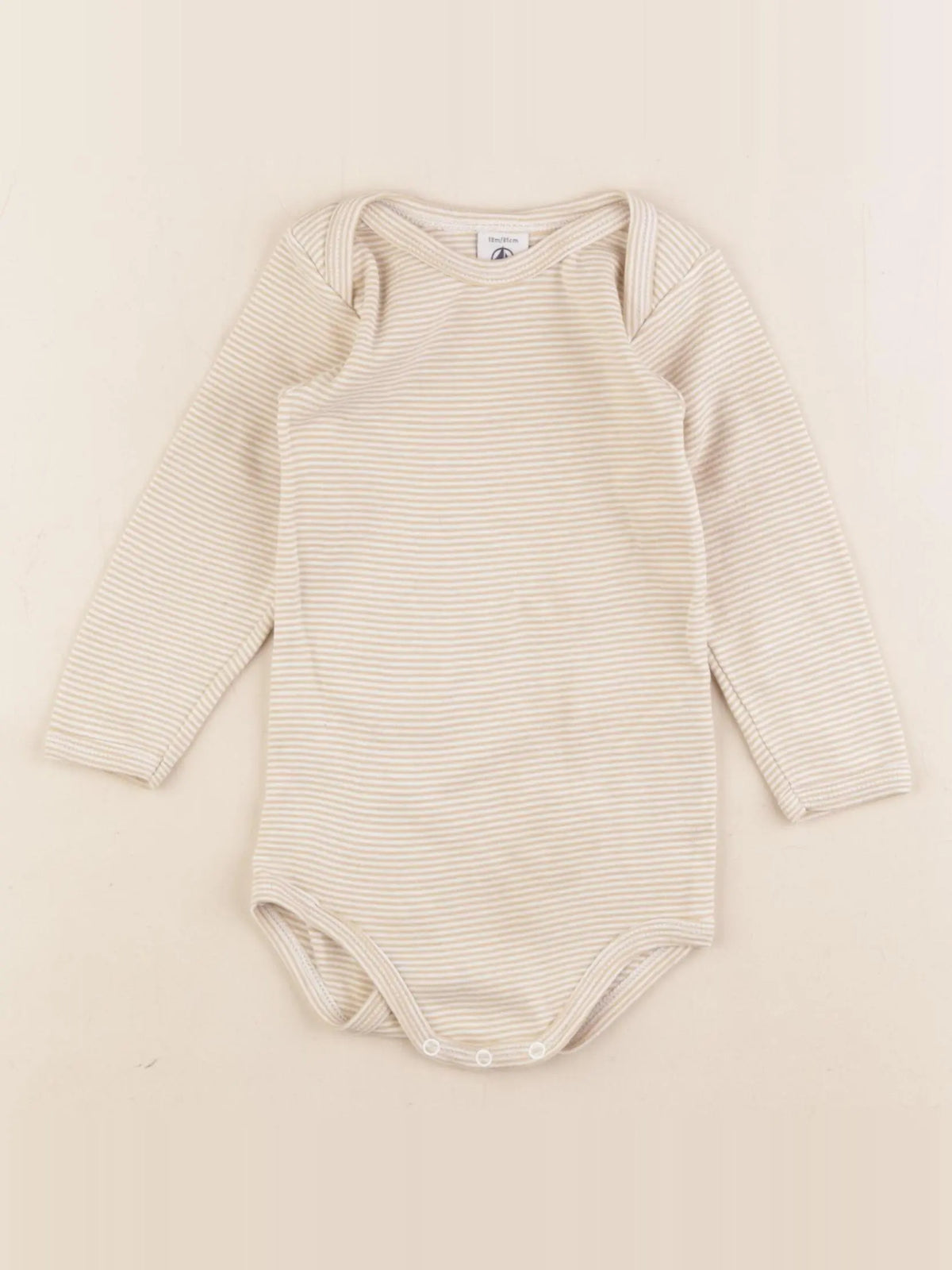 Petit Bateau - body beige - 18 mois