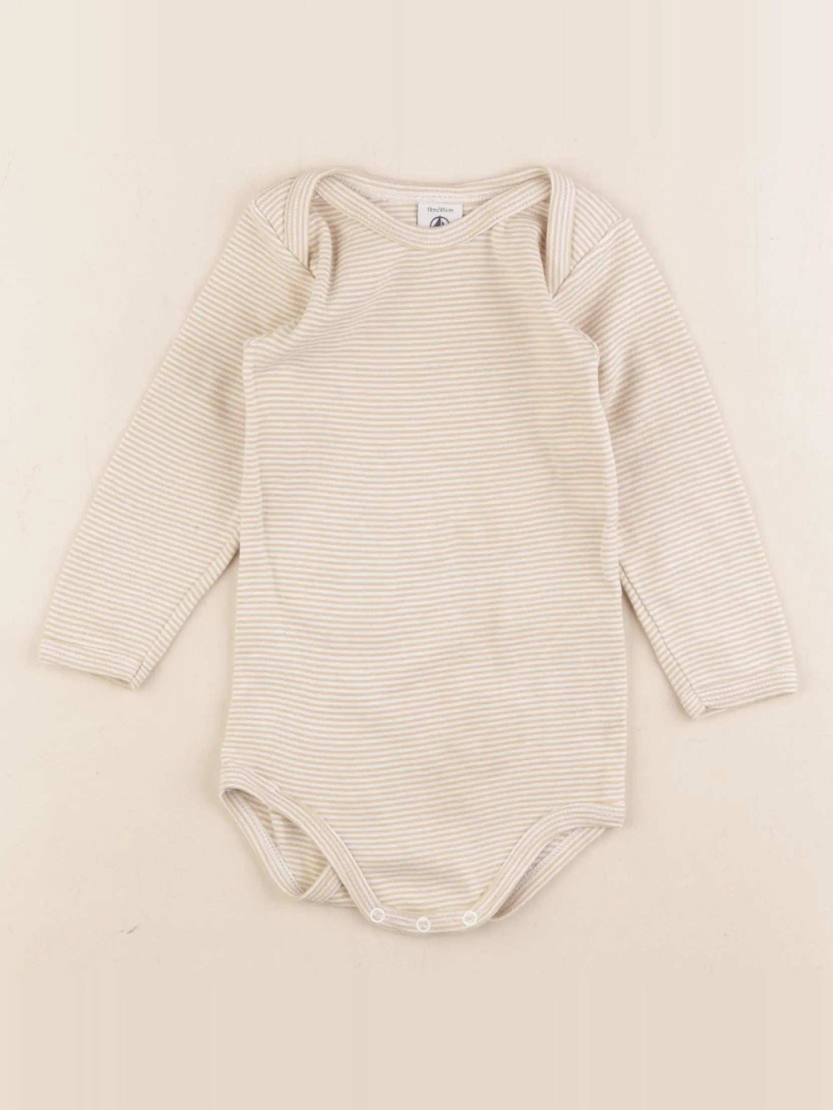 Petit Bateau - body beige - 18 mois