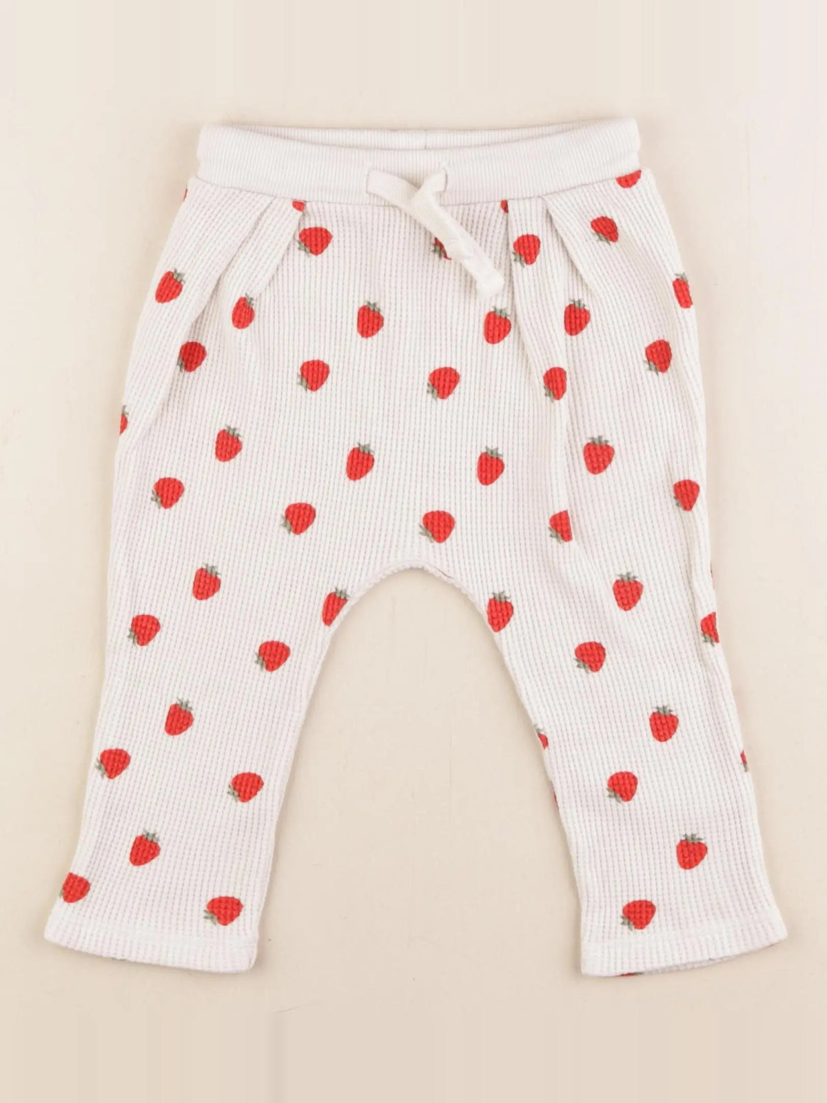 Boutchou - sarouel beige, rouge - 12 mois