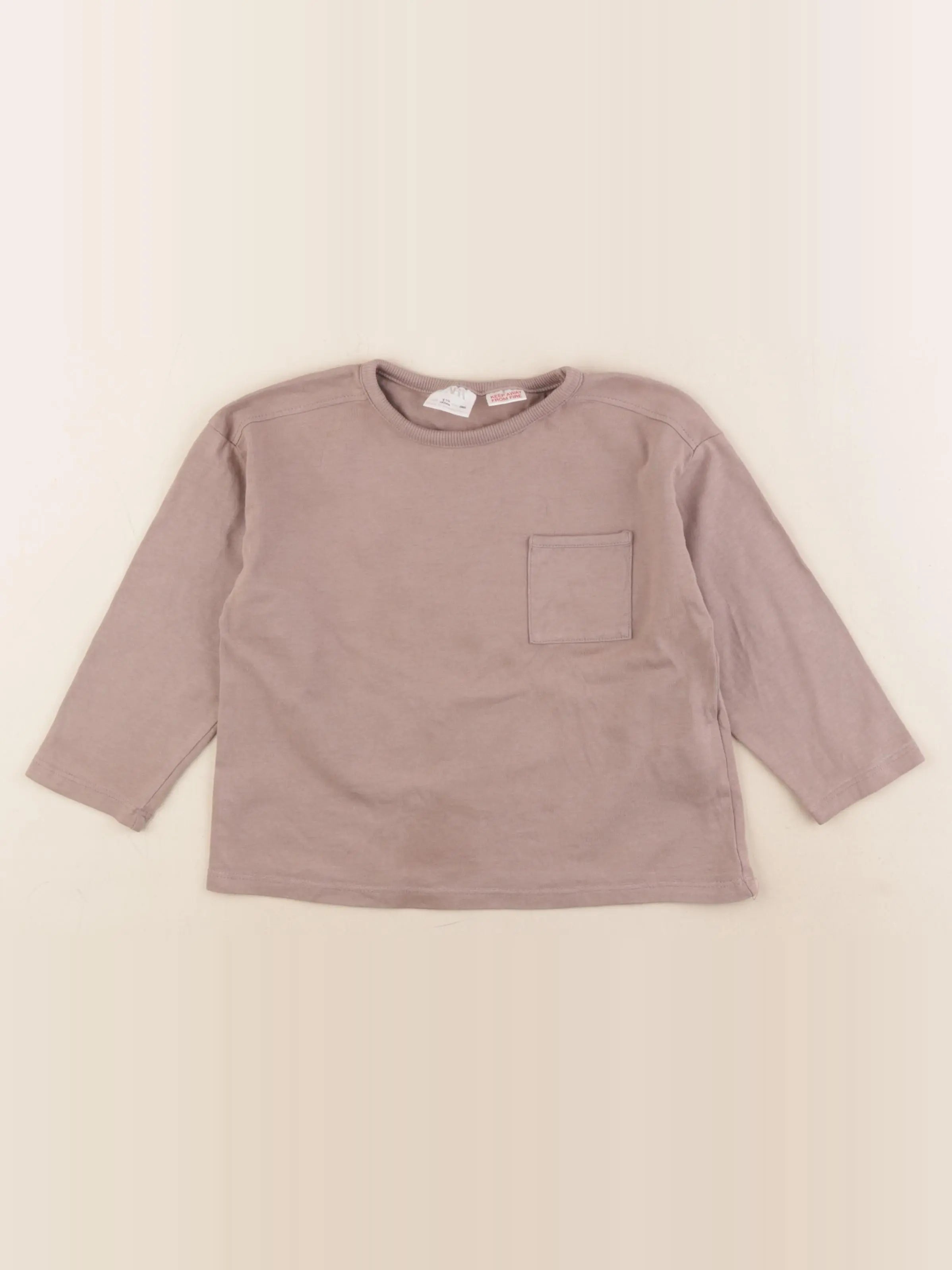 Zara - tee-shirt beige - 18 mois