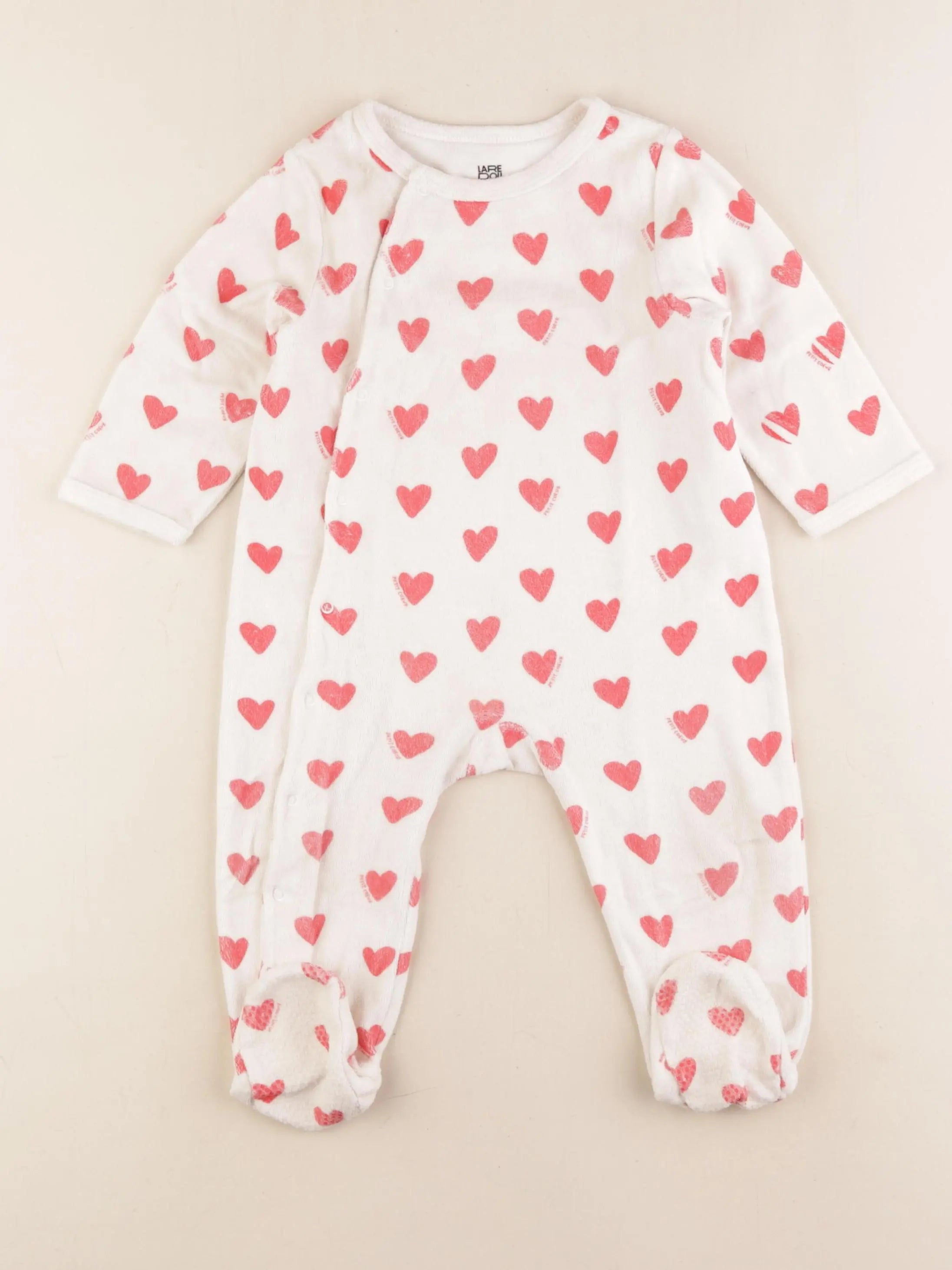 La Redoute - pyjama velours rouge - 18 mois