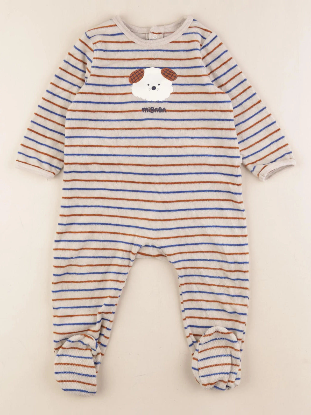La Redoute - pyjama velours beige - 18 mois