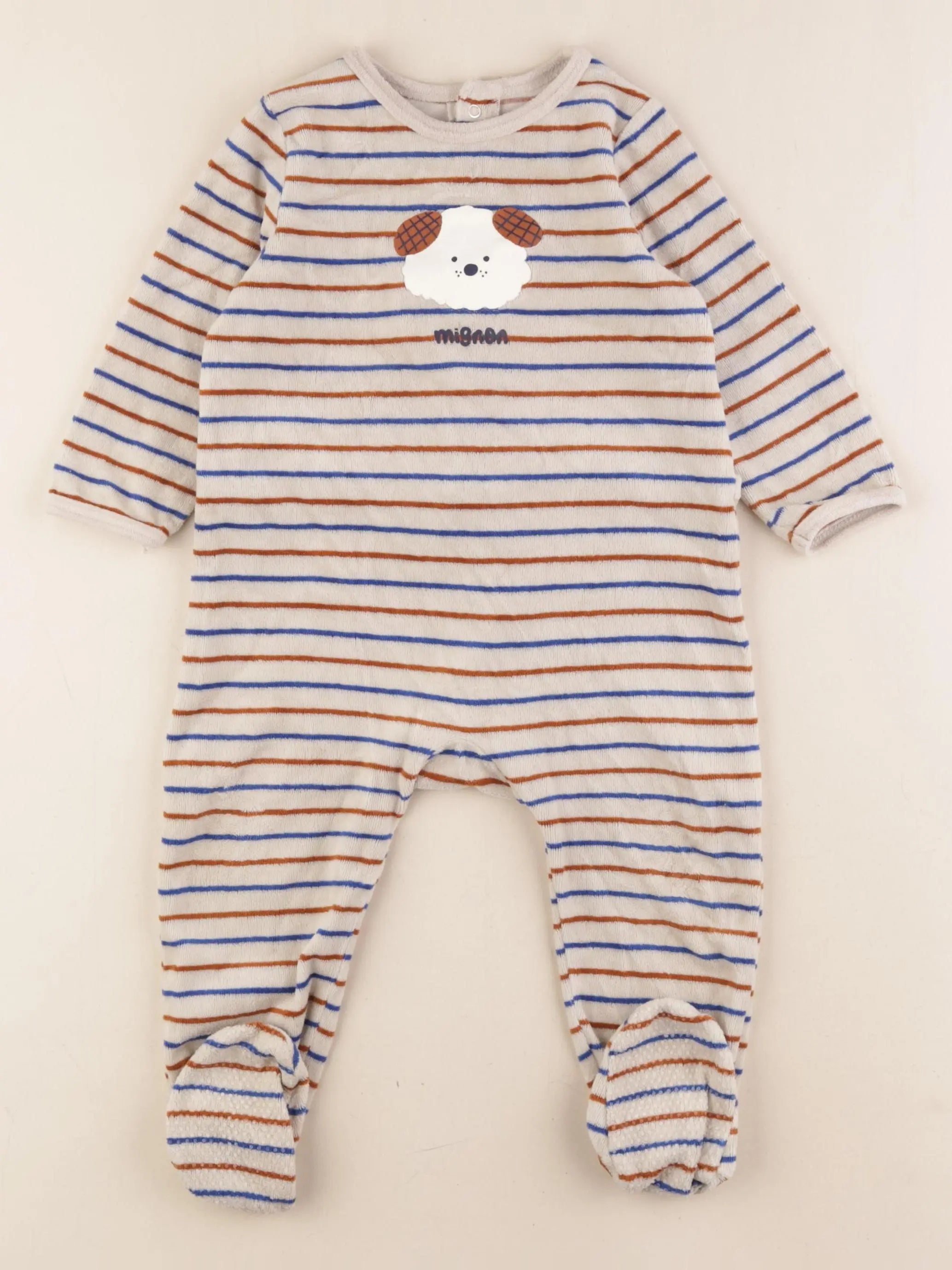 La Redoute - pyjama velours beige - 18 mois