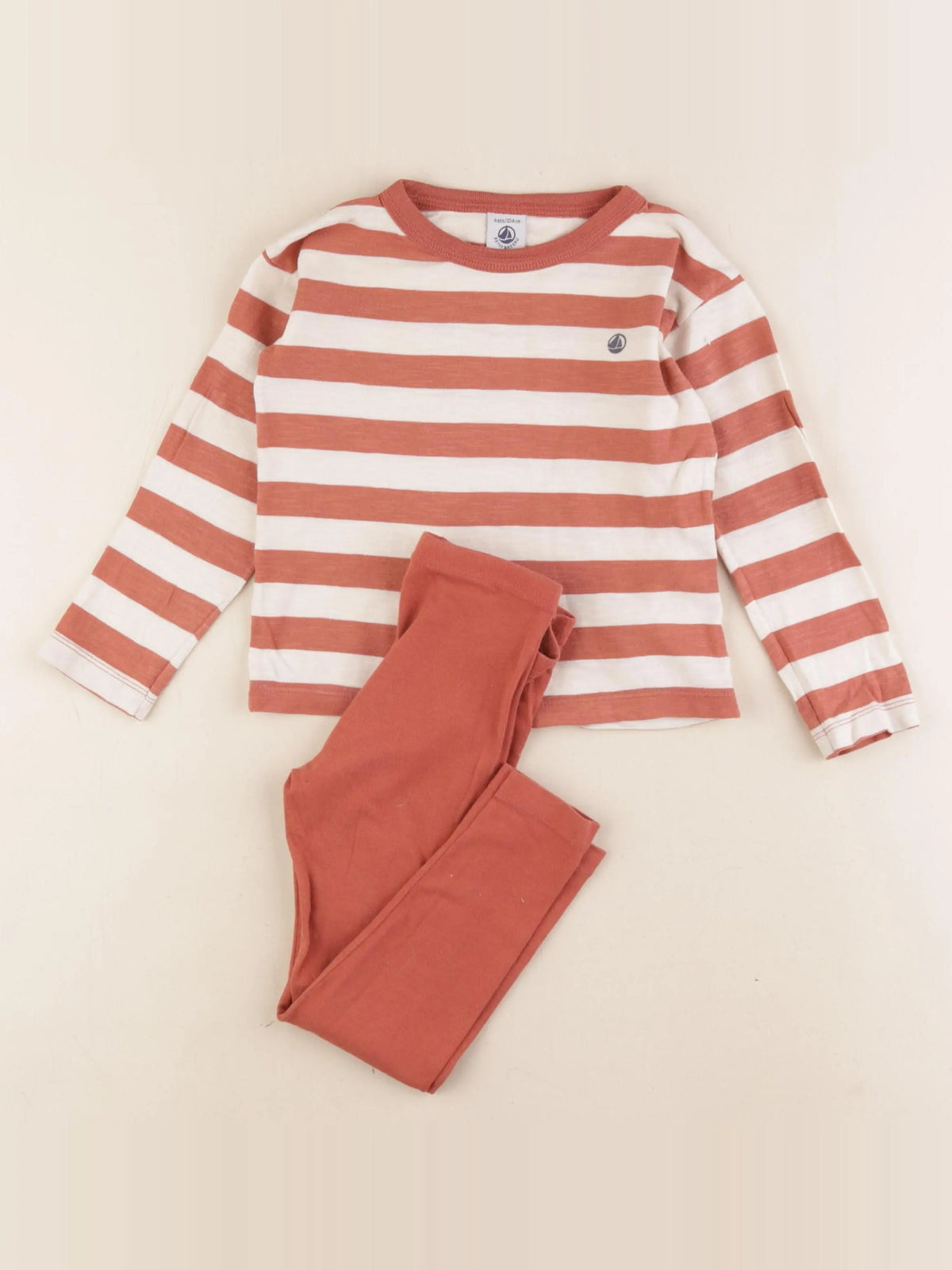Petit Bateau - pyjama coton rouge - 4 ans