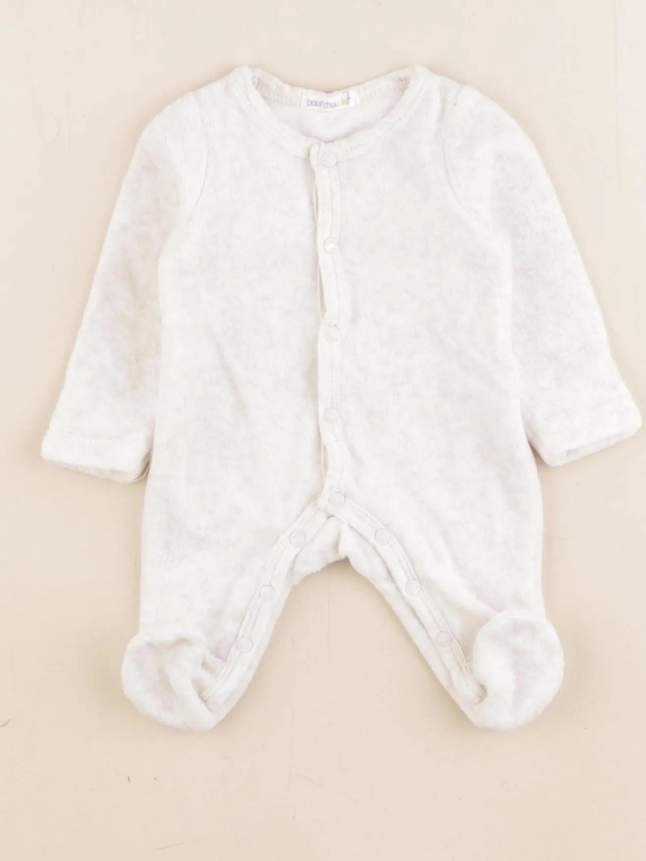 Boutchou - pyjama velours beige - Prématuré