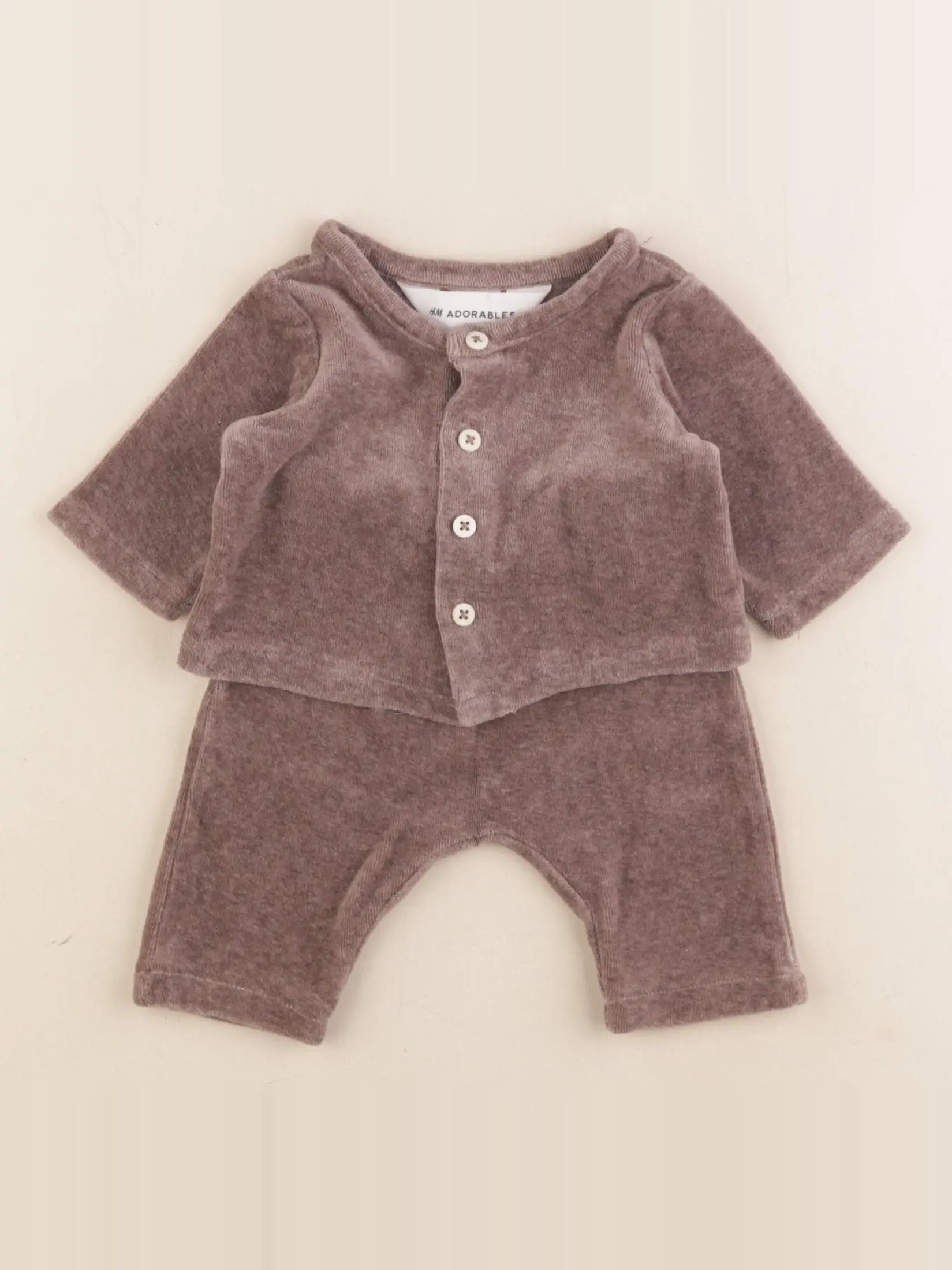 H&M - ensemble marron - 0/1 mois