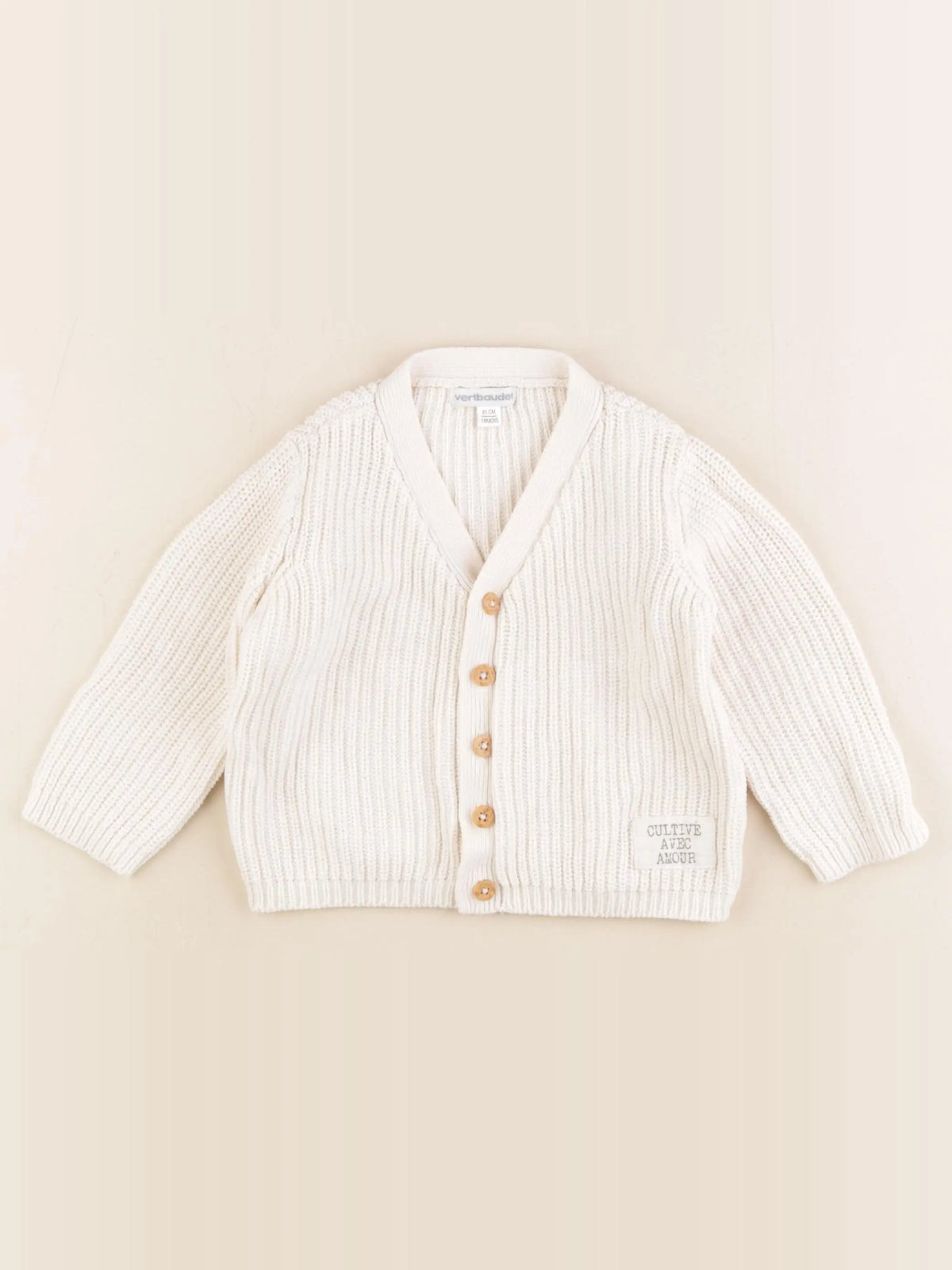 Vertbaudet - gilet blanc - 18 mois
